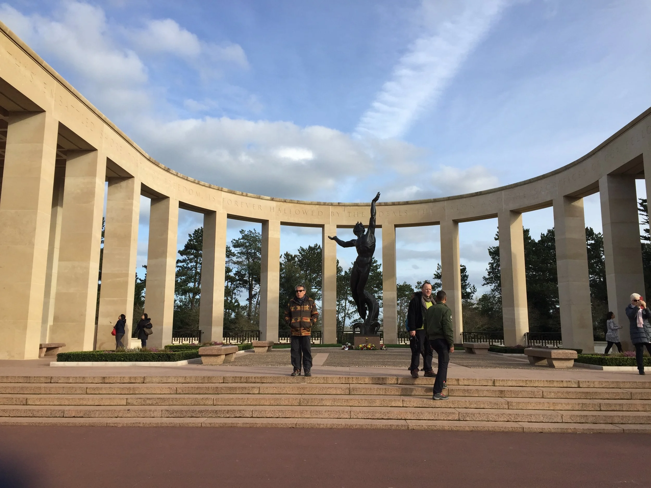 Frank at the American cemetery memorial