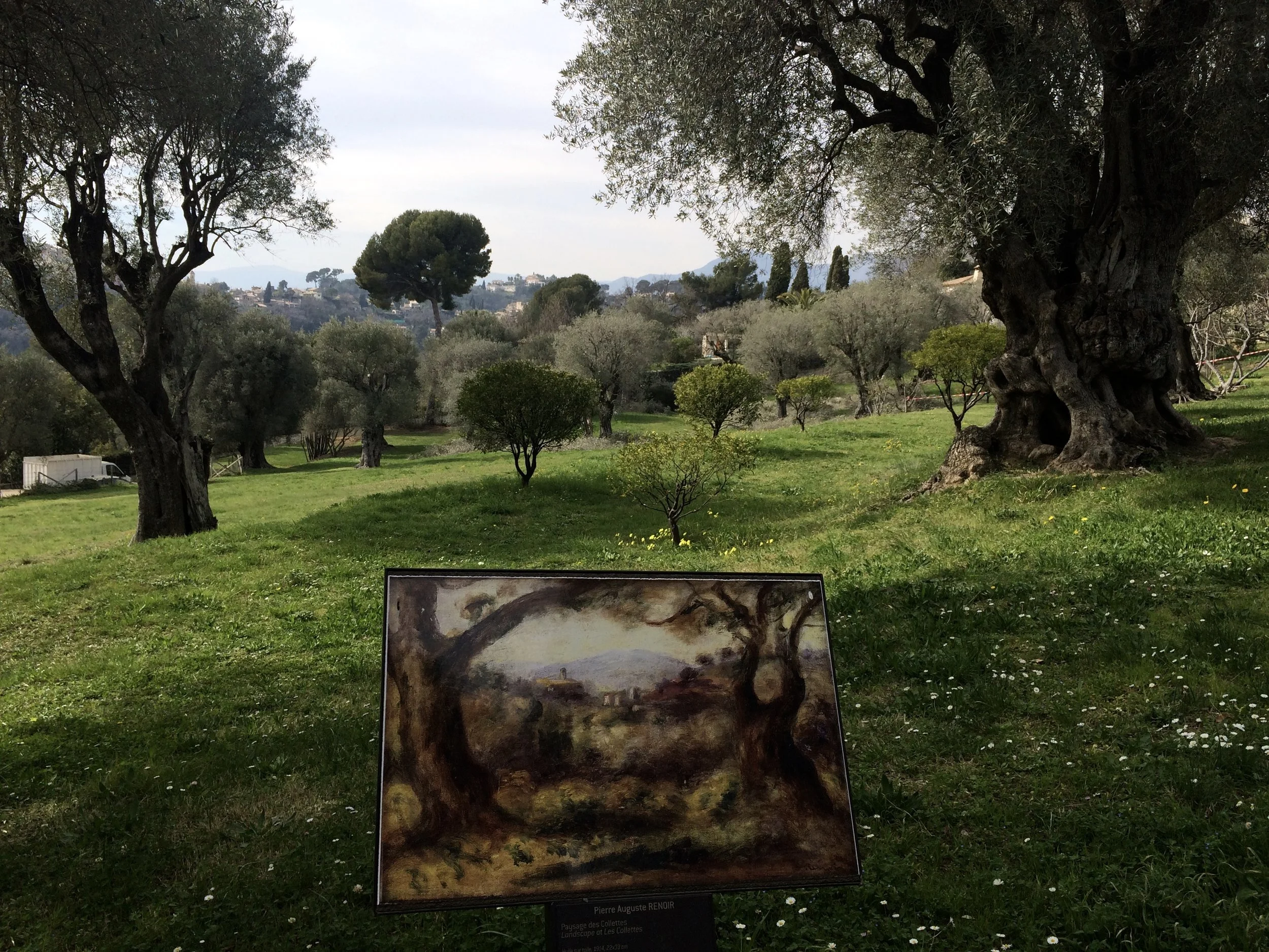 A print of the painting set at the site