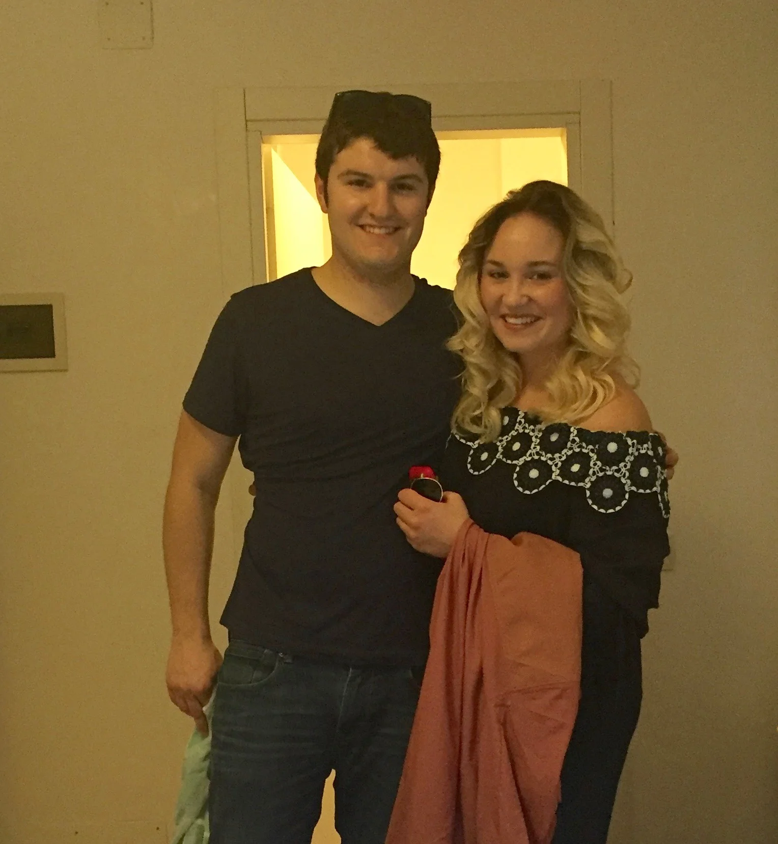 Charlie and Gabbi going out to the gondola ride