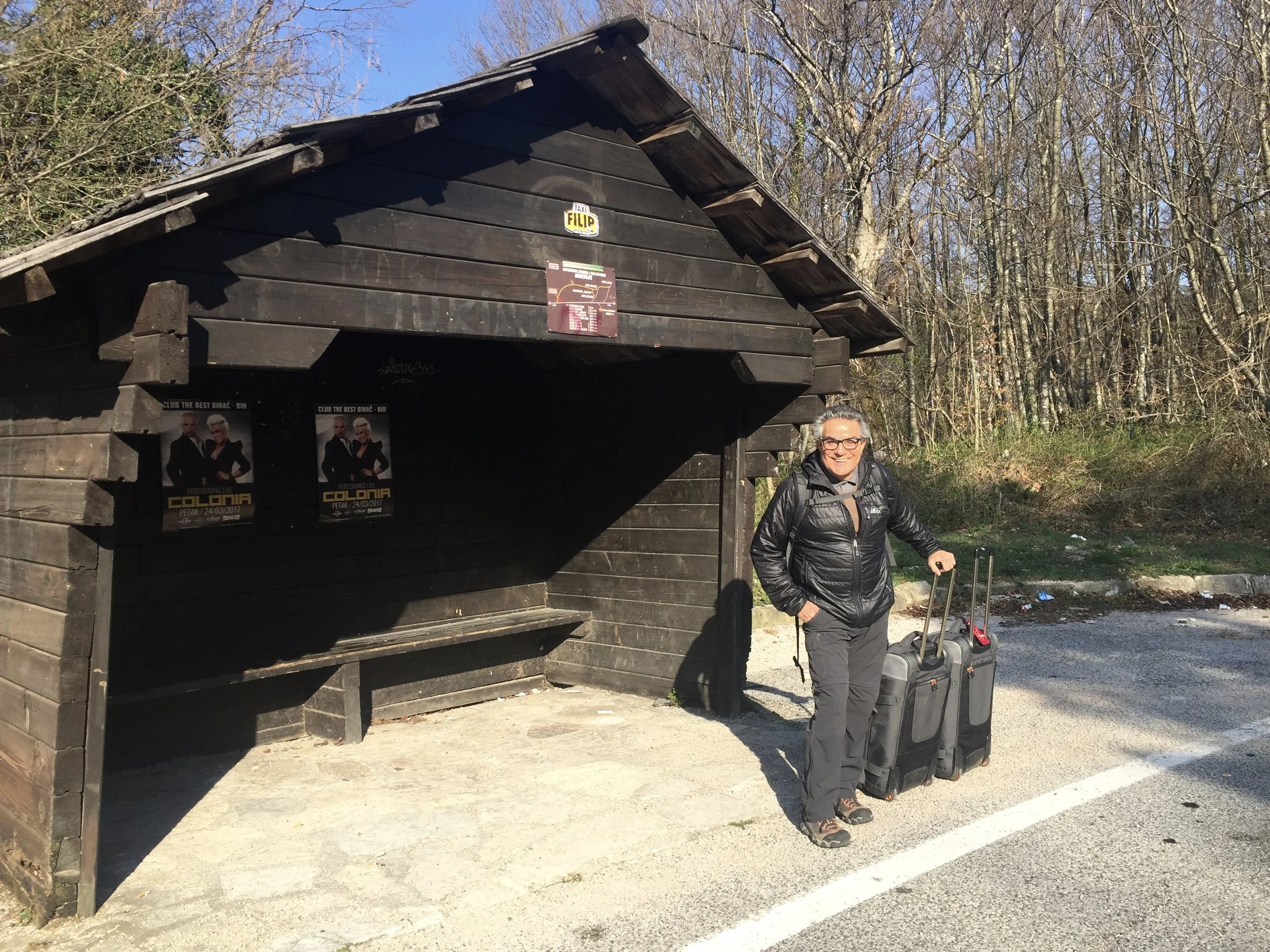 The bus stop to Split