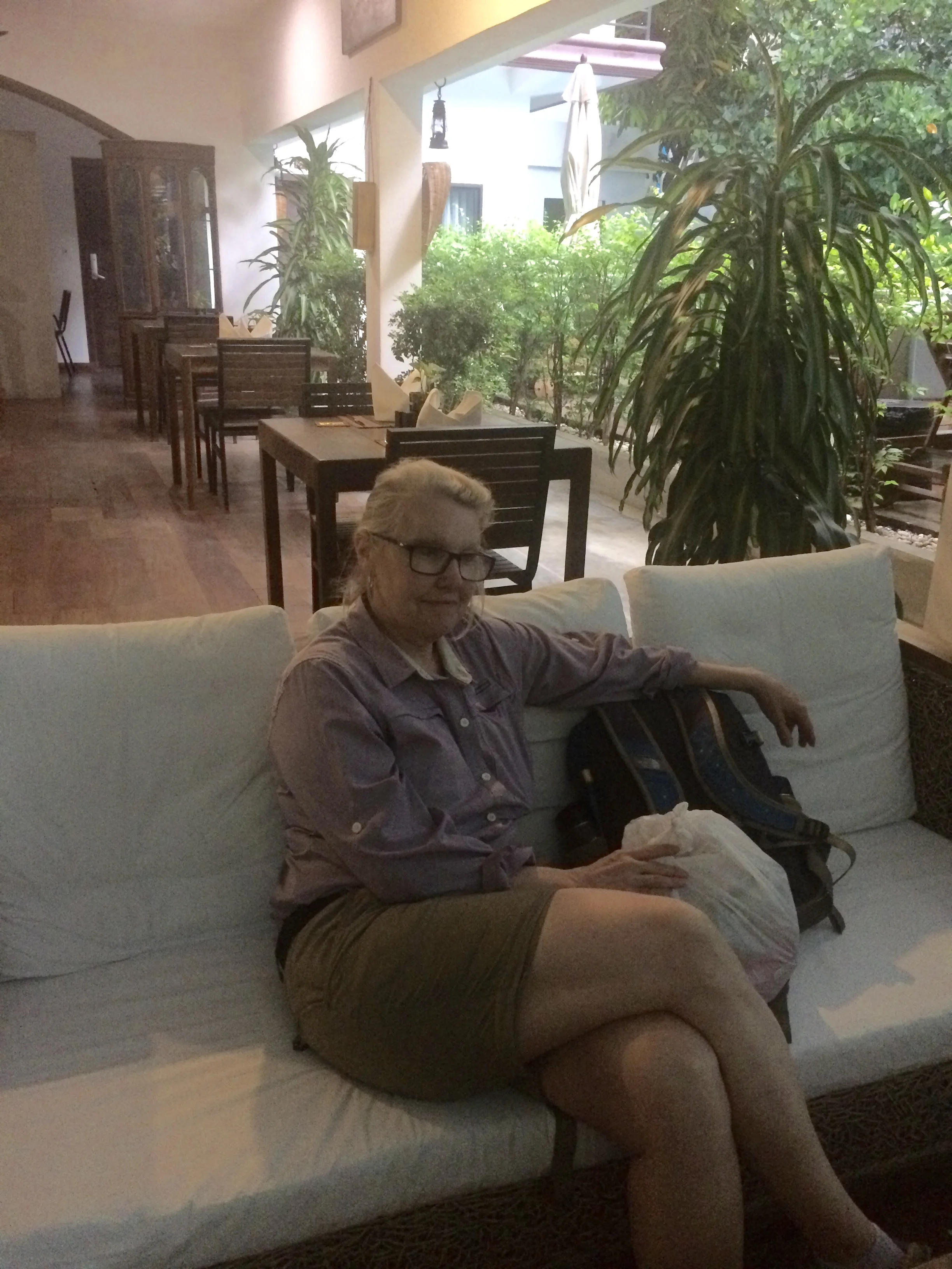 Check in is a sit down affair with a wet towel and welcome drink in Asia