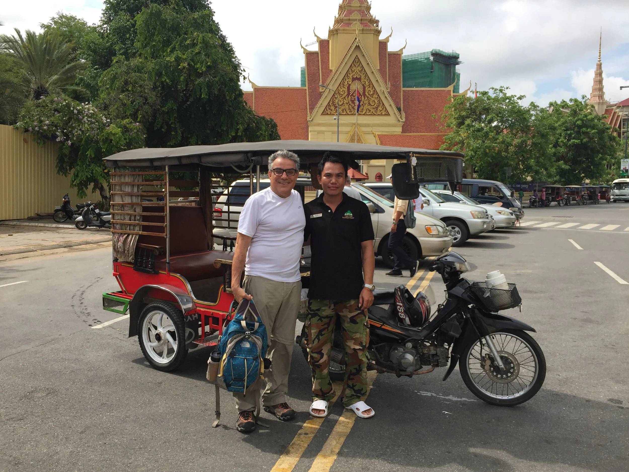 Frank and our tuk tuk and driver