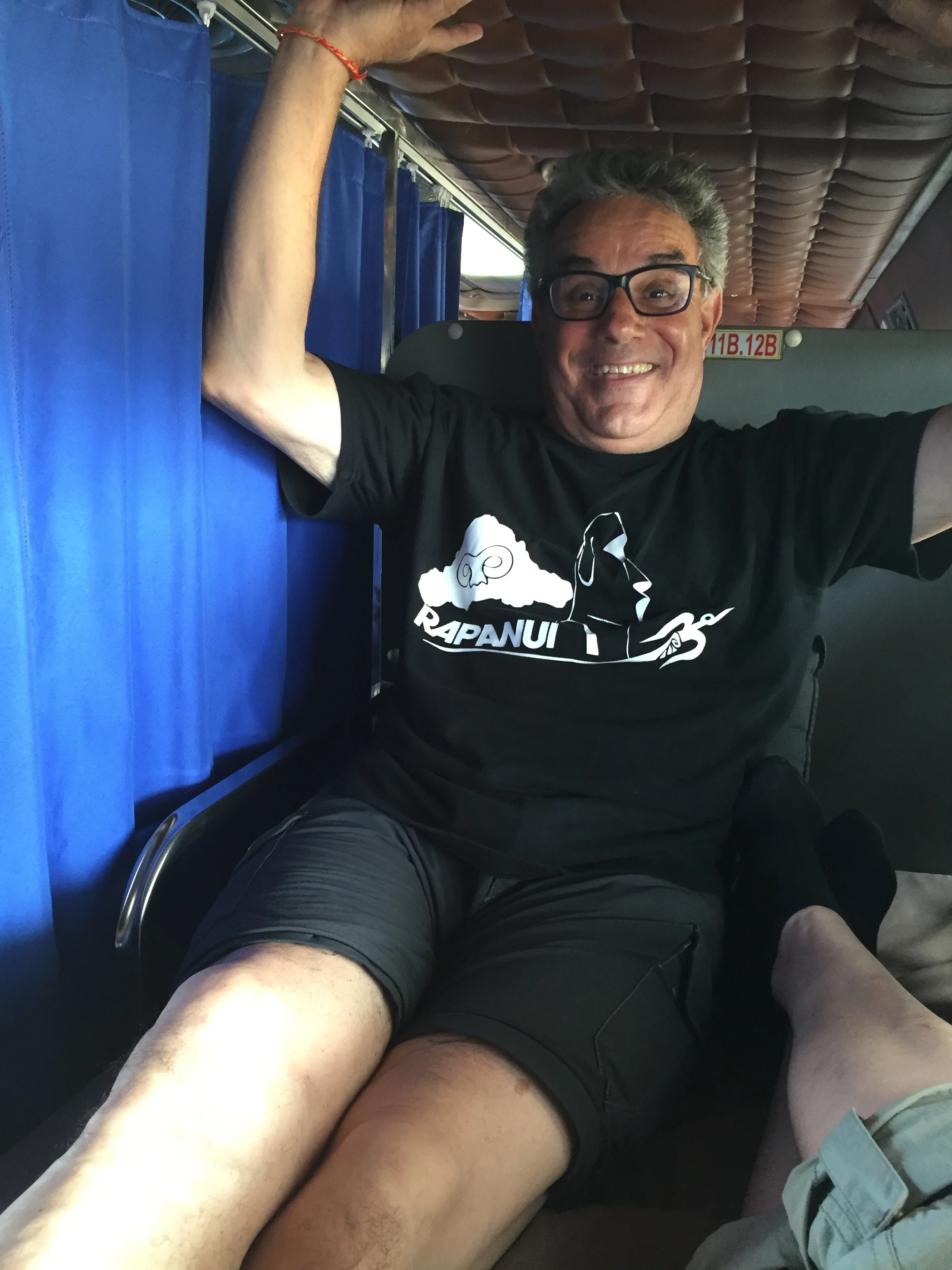 Frank on the sleeper bus