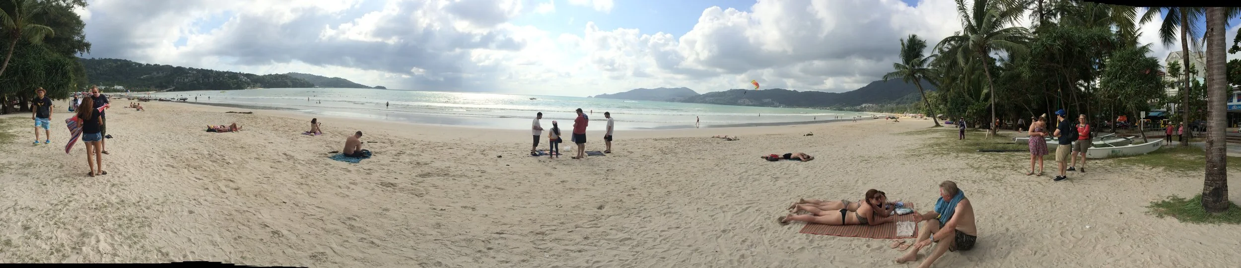 Putong beach - Charlie, Gabbi and Janet are on the right