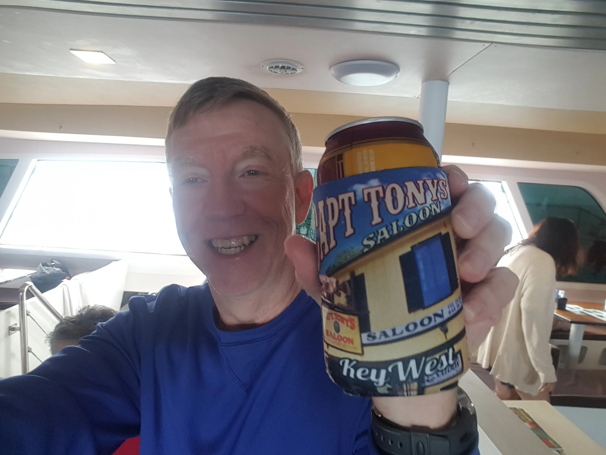 Beer on the boat after both dives