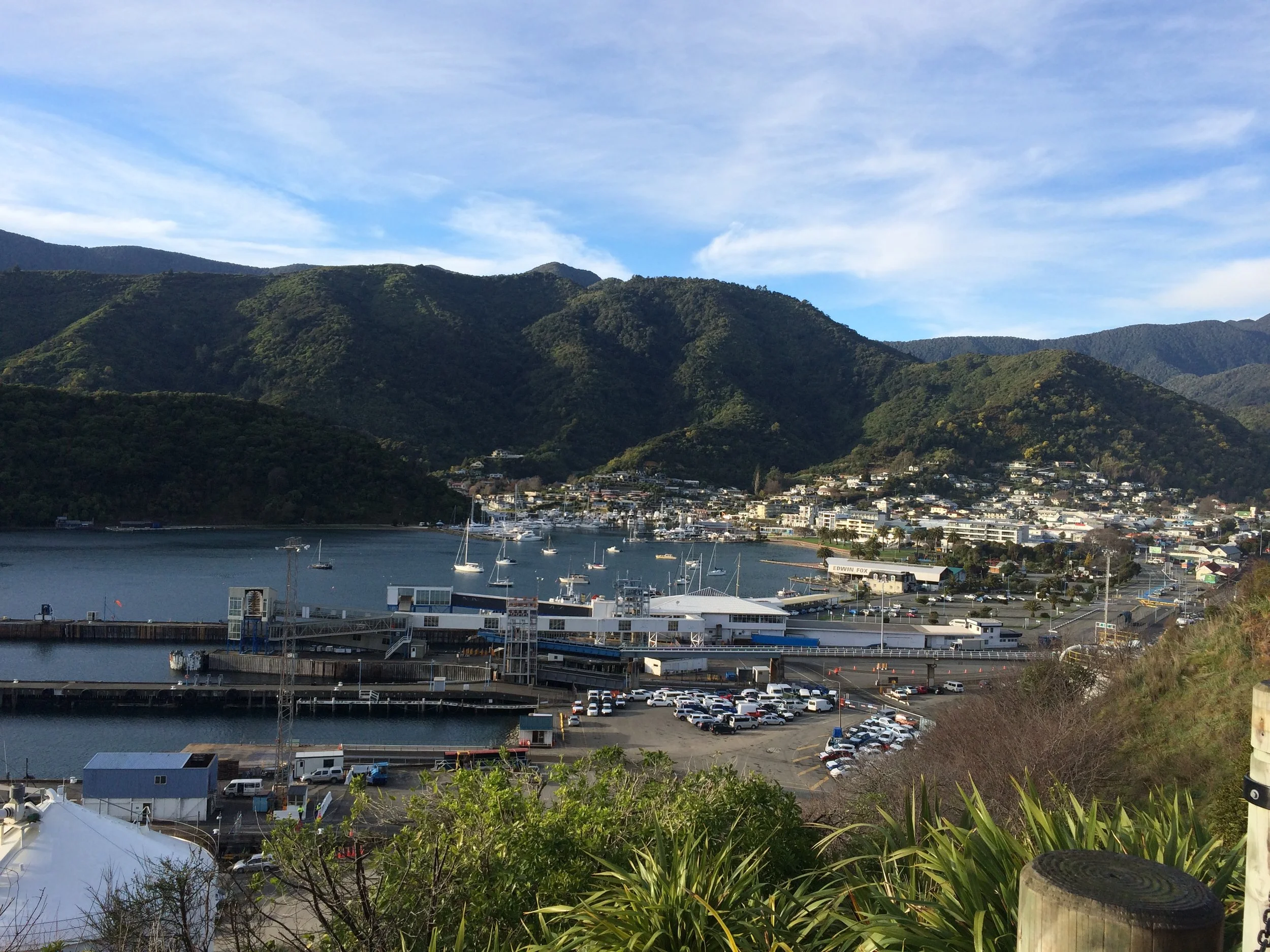 View of Picton harbor from the beginning of our drive