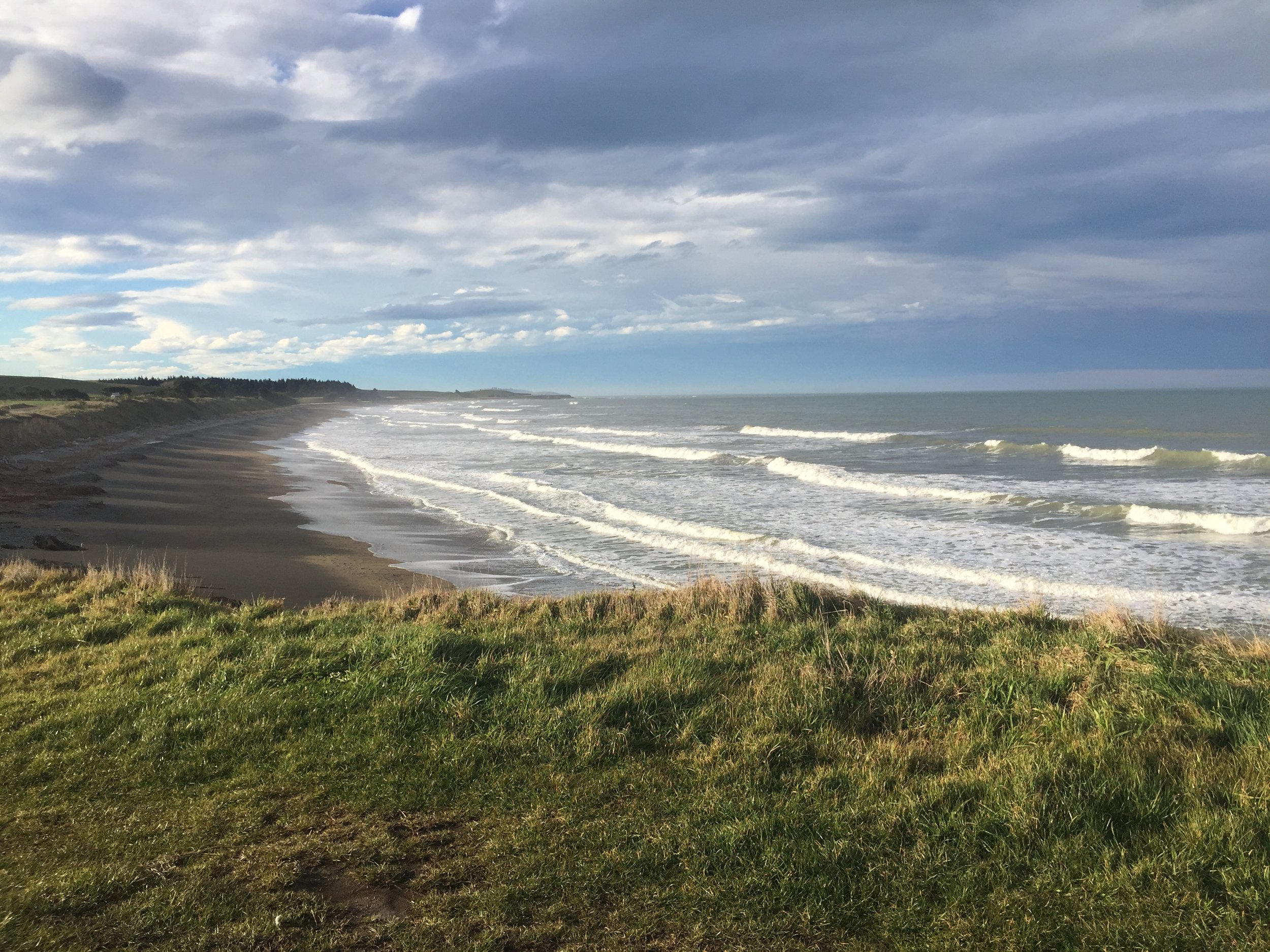 Flatter beach view from the East coast of the South Island