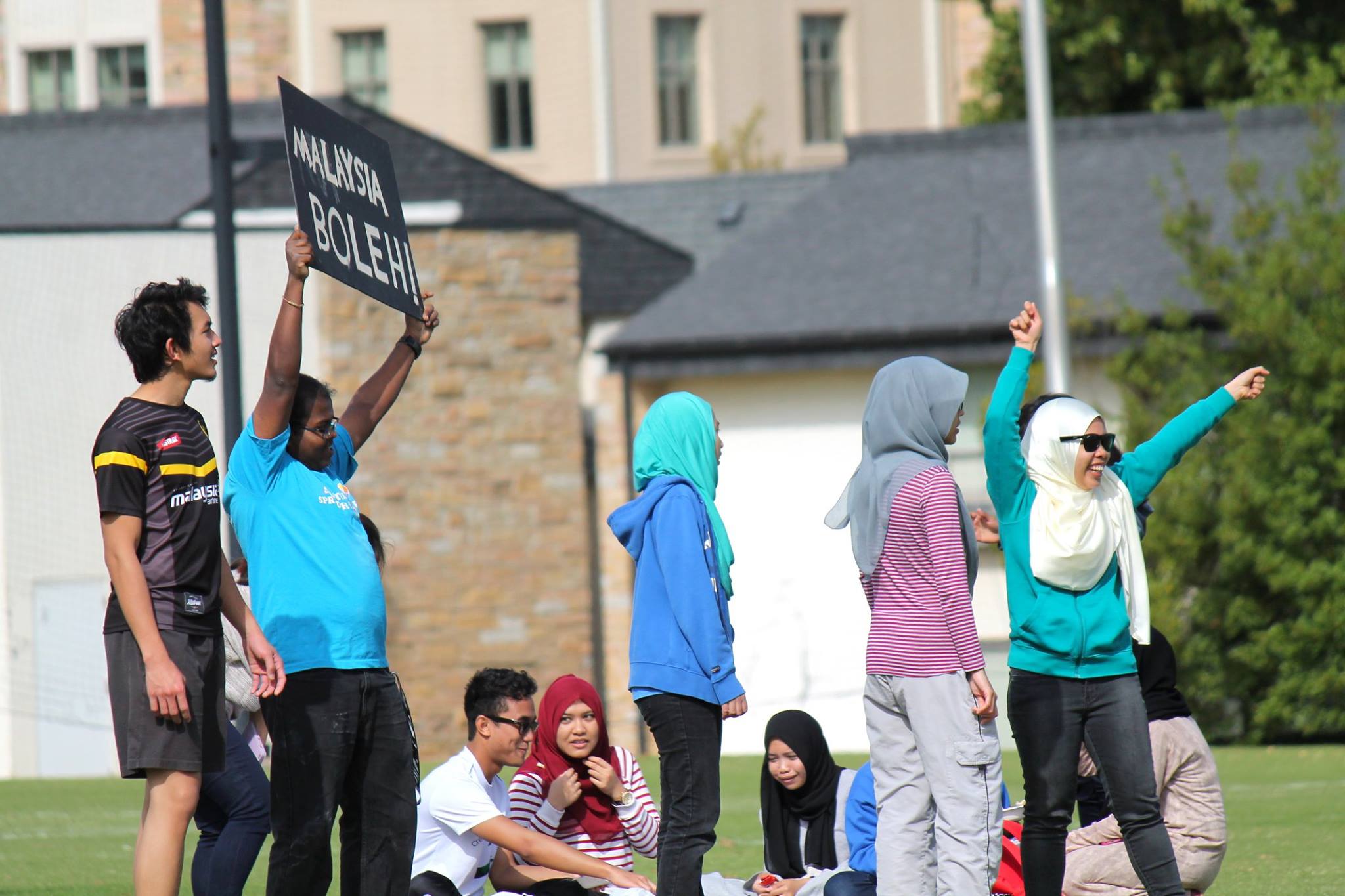 Enthusiastic loyal supporters of the Malaysian team seen at last year's soccer tournament.