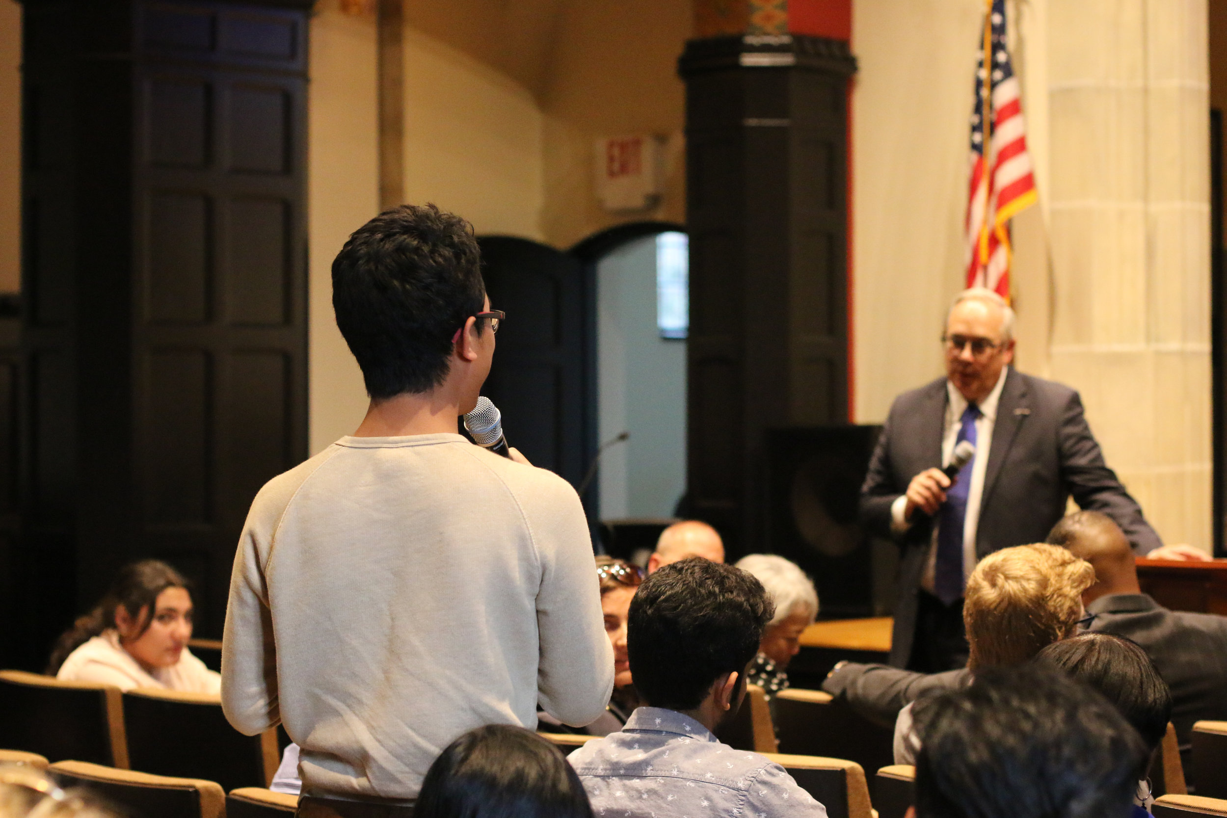 Former Malaysian Student Association President, Reeza Rosnan asked President Clancy regarding his vision for international students.