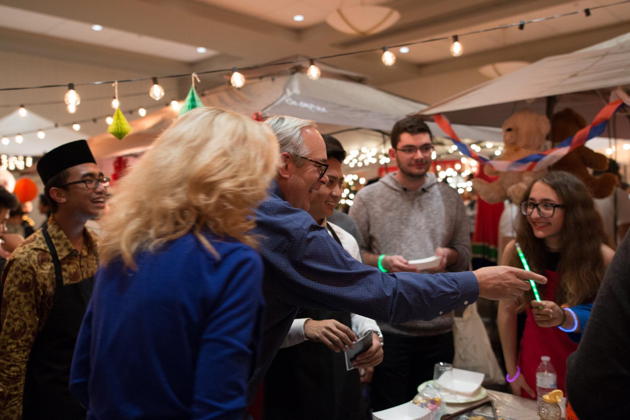 President Clancy and his wife, Paula, enjoying the festivities.