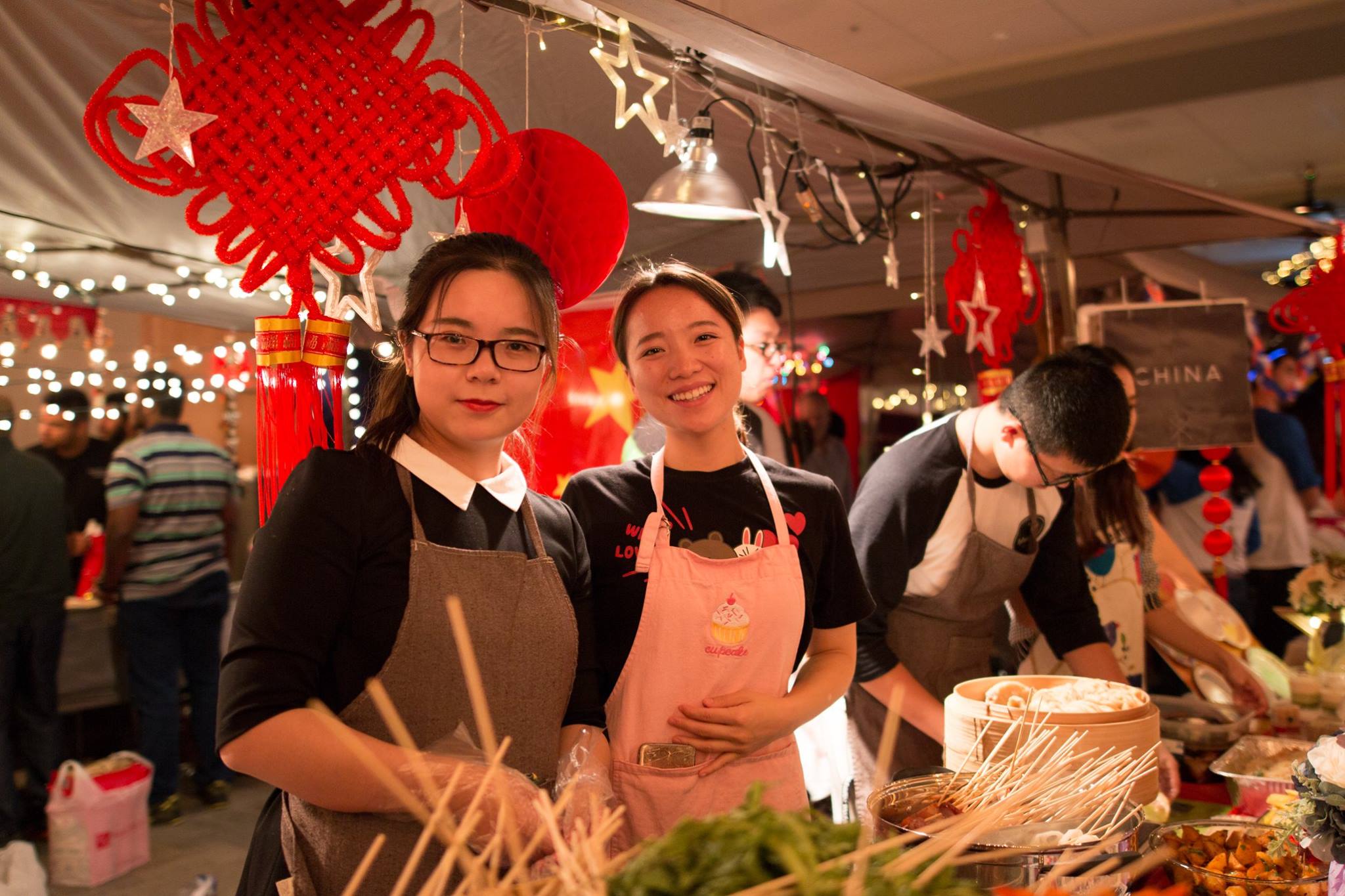 The China booth was a popular destination for food!