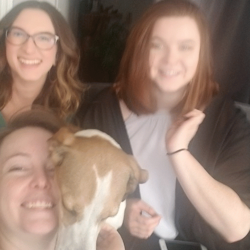 Bonus pictures!! We tried getting a fun selfie with Sadie and it was a slight challenge…. Haha