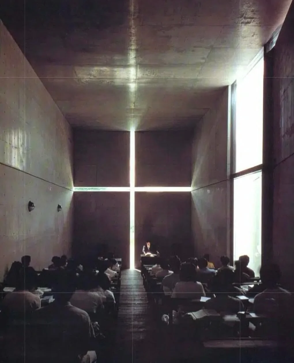 🐘via @unreliable.narrators Tadao Ando&rsquo;s concrete Church of Light, Osaka 1989 #tadaoando #osaka #japan #thoughtful