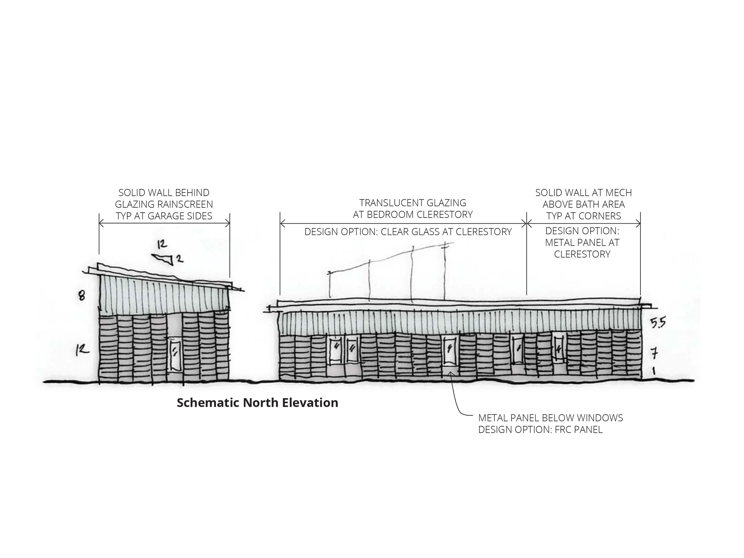 Forest House durable exterior channel glass sketch