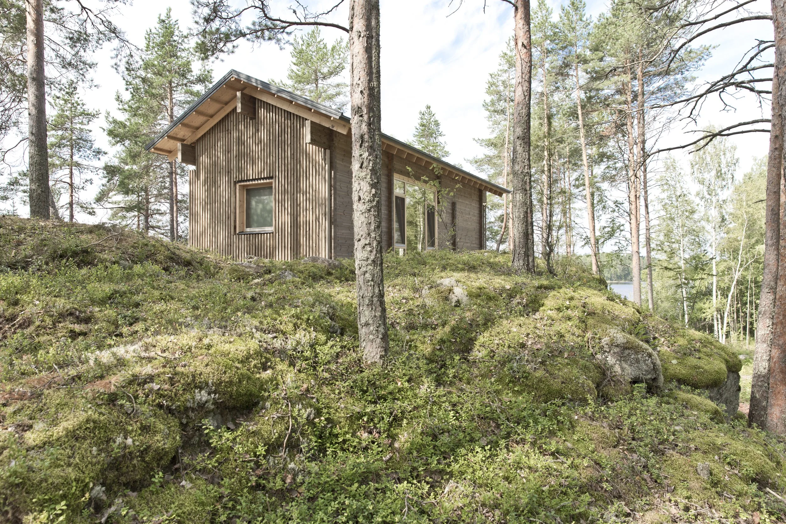 modern traditional cabin transitional architecture