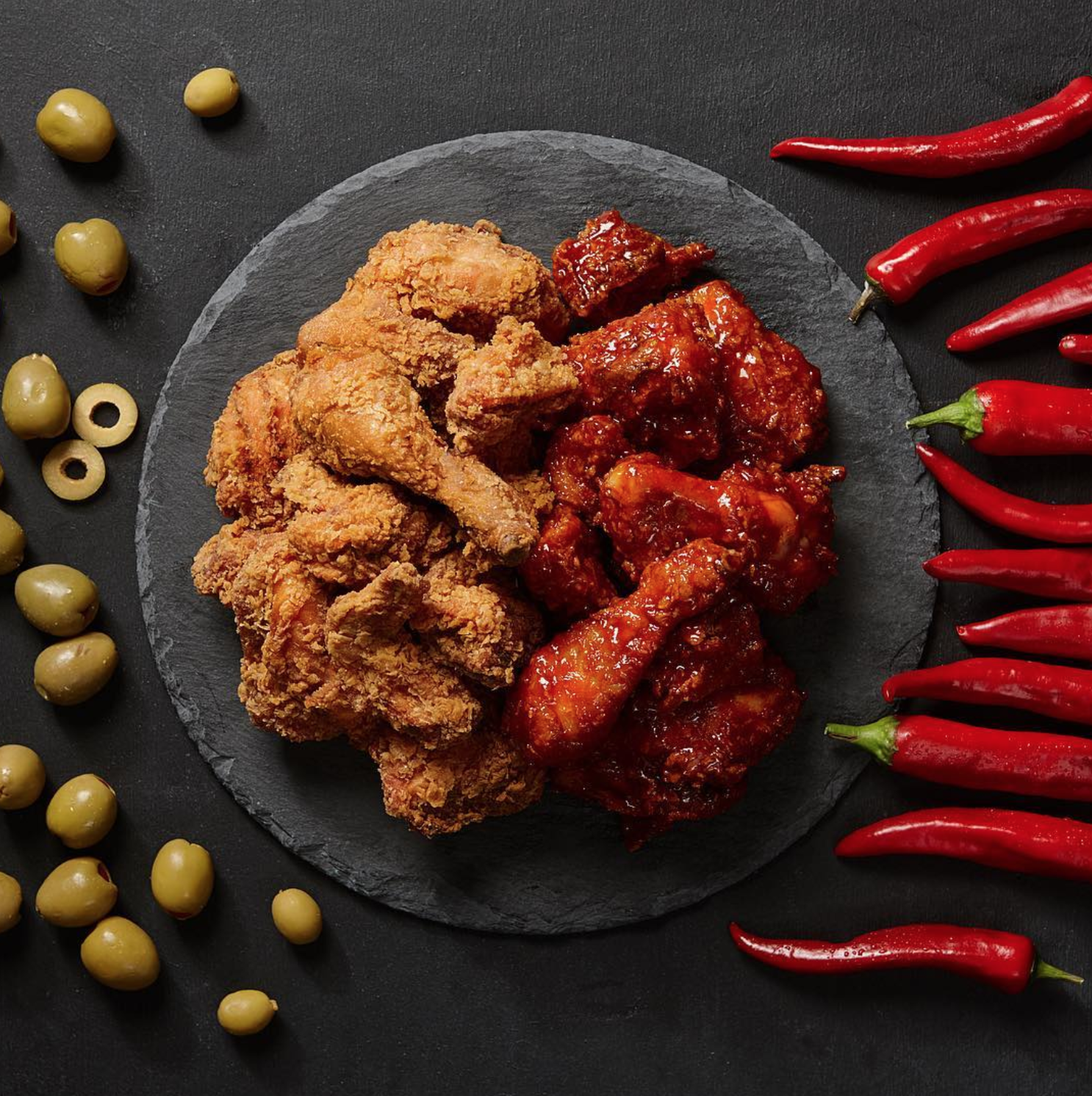 Golden Olive & Hot Spicy Chicken