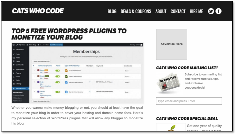 Cats Who Code desktop website