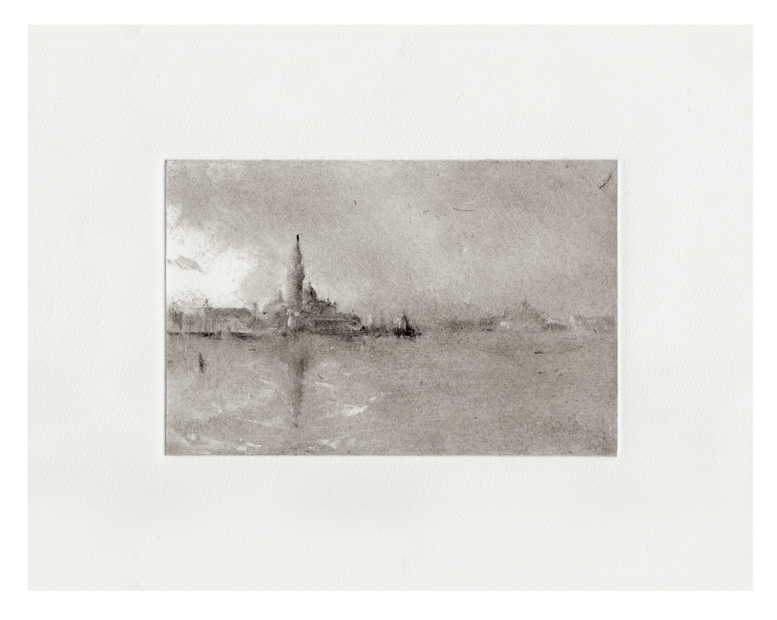 View towards San Giorgio Maggiore, Venice Ghost Monotype on Paper (1/1)