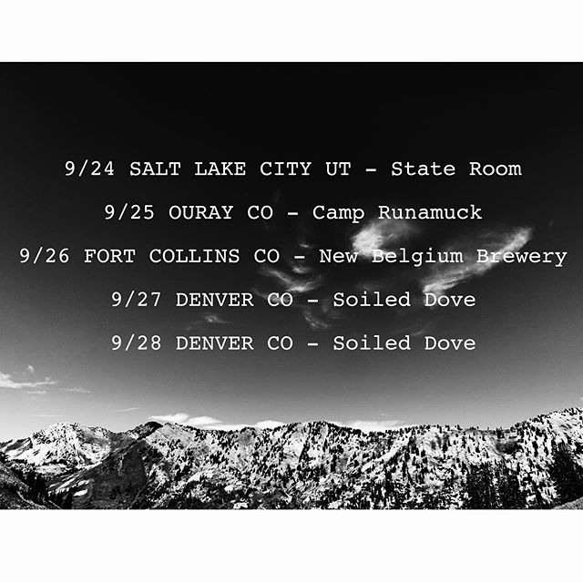 final leg of the western tour starts tonight in SLC @thestateroom !