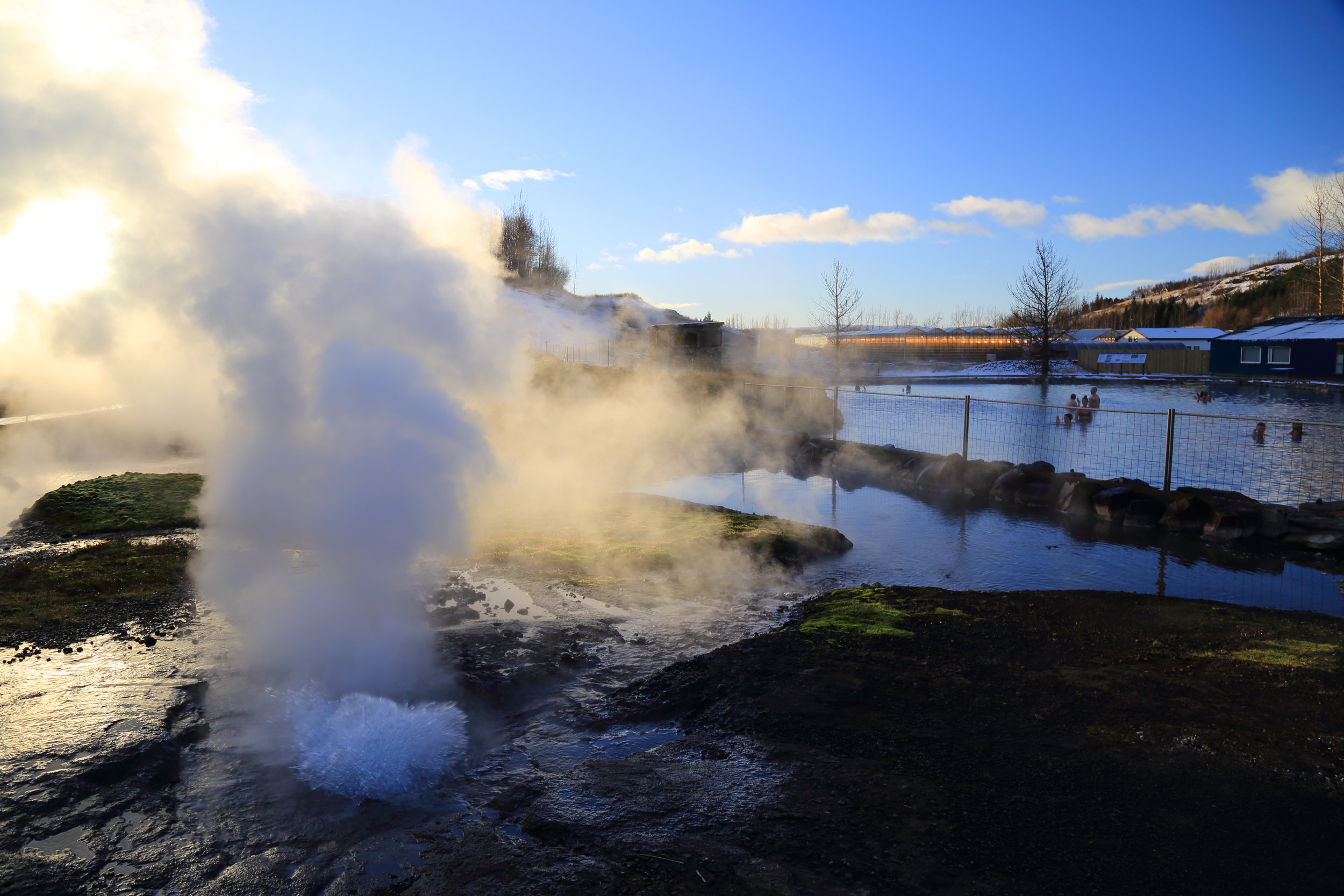 The Secret Lagoon, a geothermal spring-fed public bath