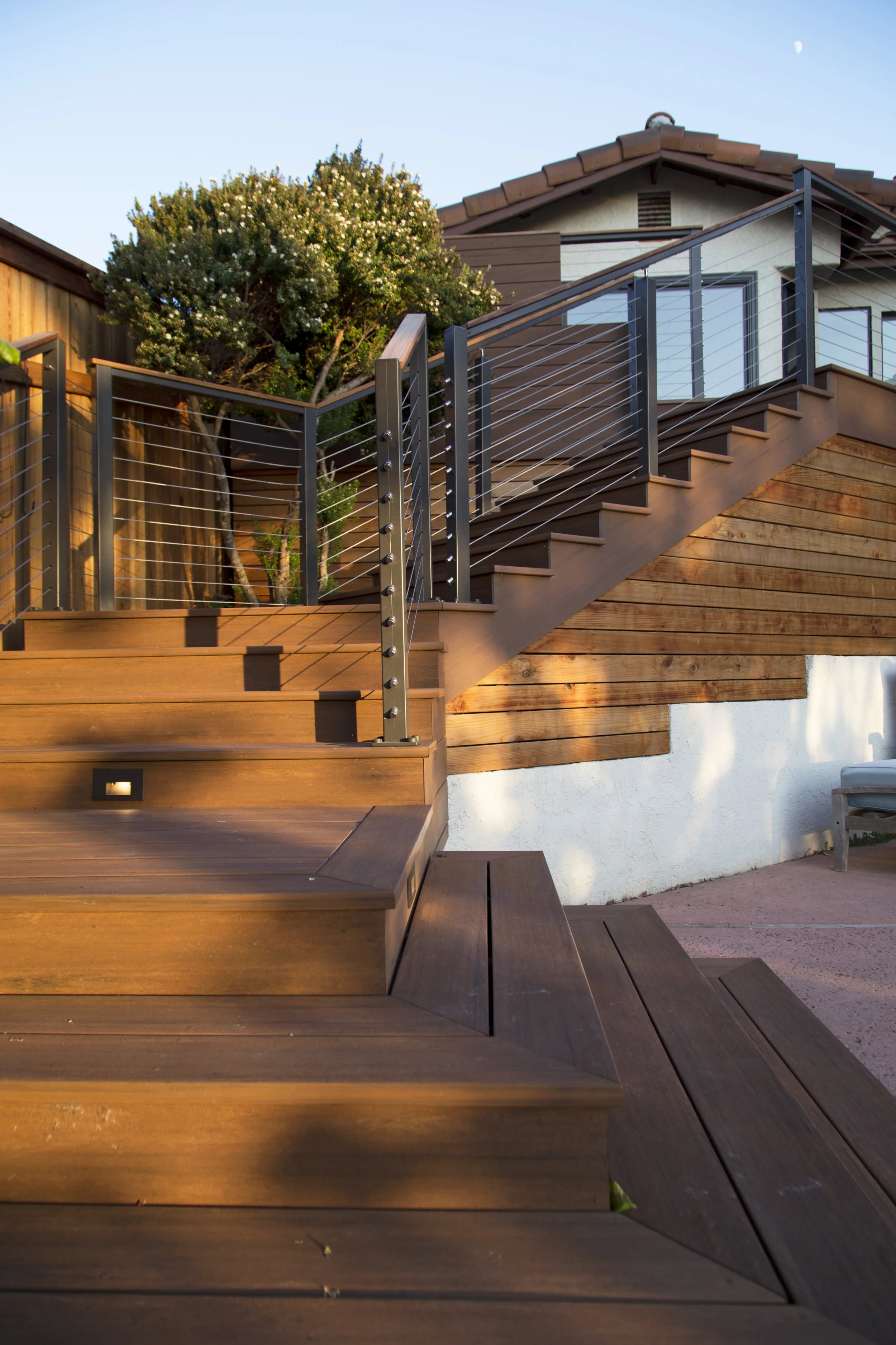 multi tier deck designs on Landwell Design Build Co San Luis Obispo Landscape Design Construction Deck With A View