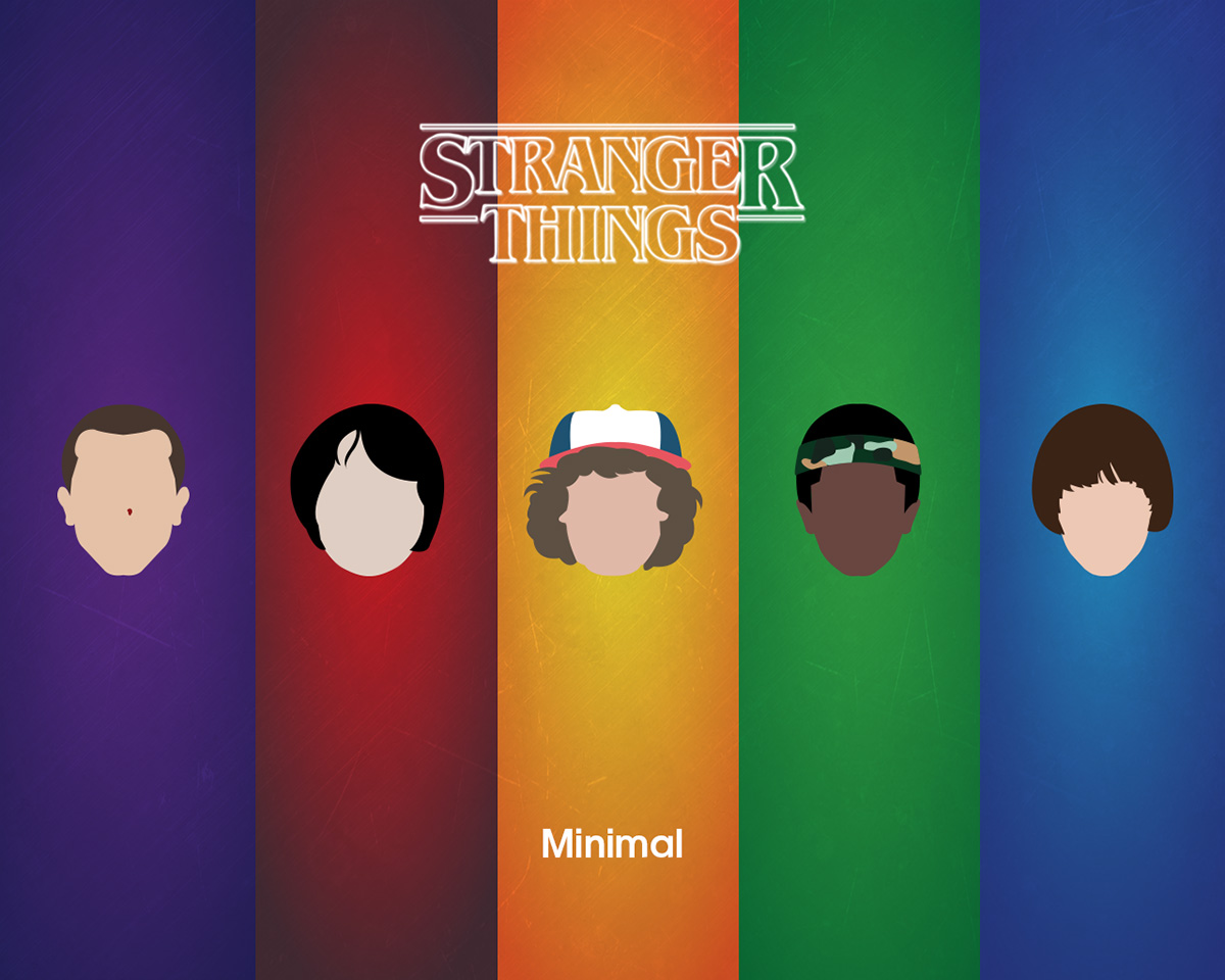 Lucas Mello uses minimalist design to capture each of the five kids in a few vectors.