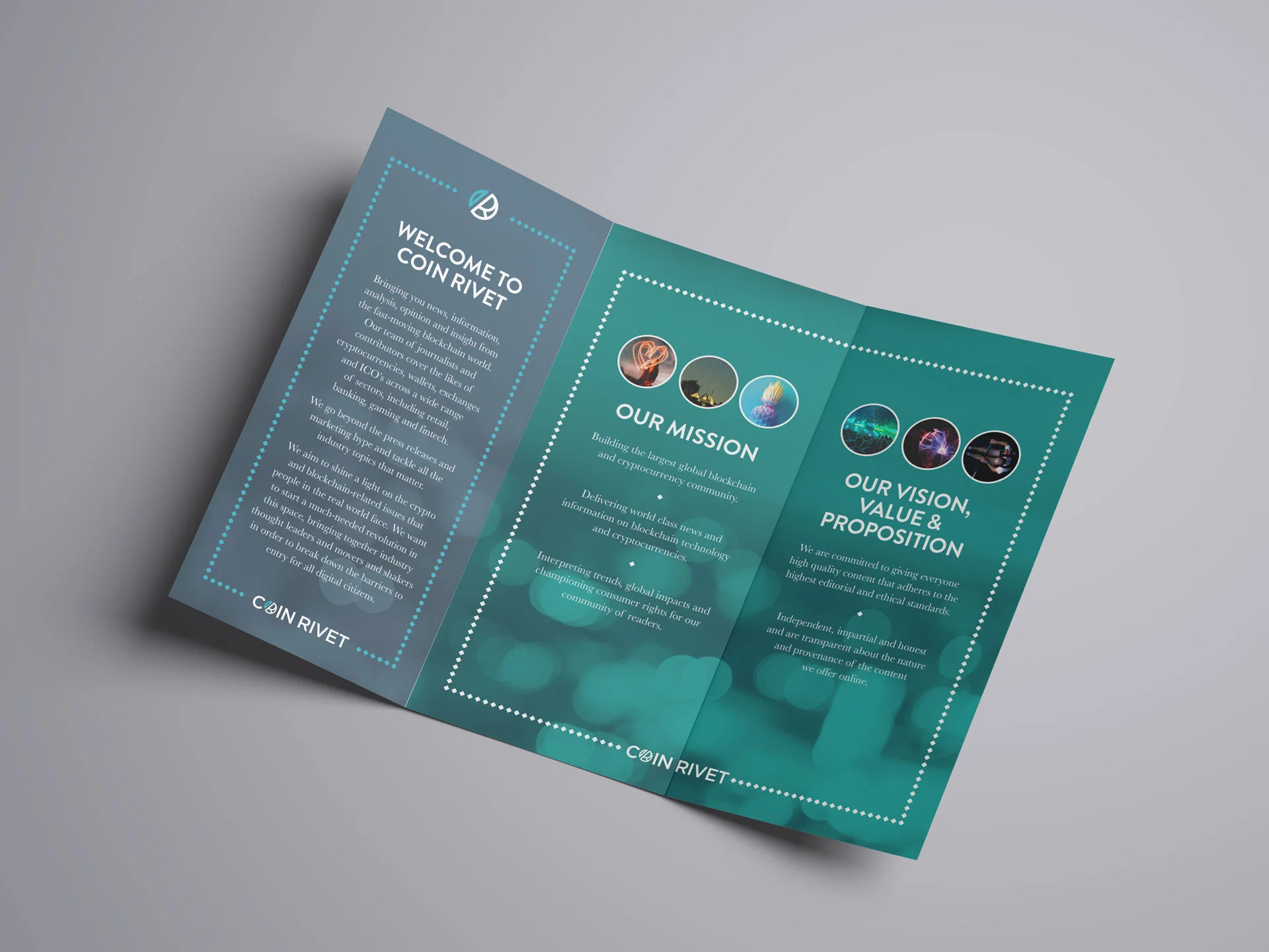 Example of a roll-fold leaflet