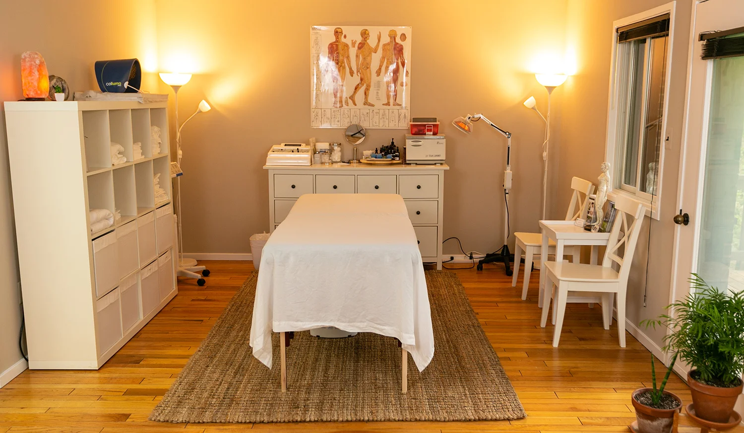 Our acupuncture and facial rejuvenation treatment space.