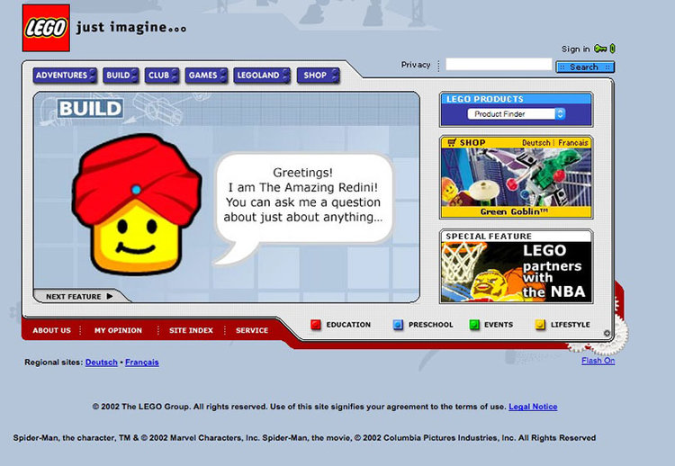 Lego.com 2002