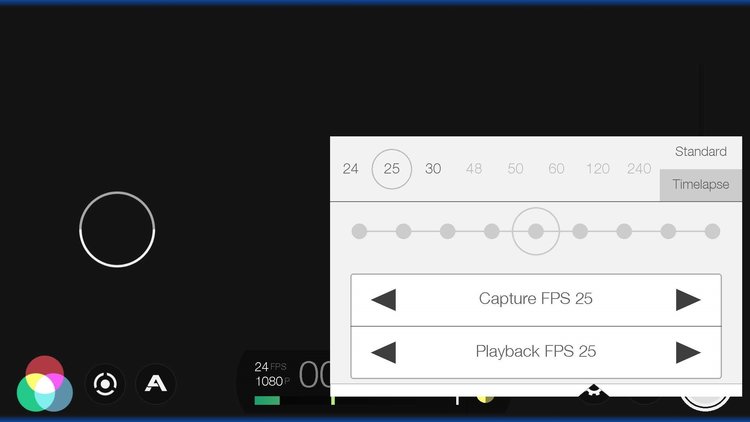 FiLMiC Pro fps settings