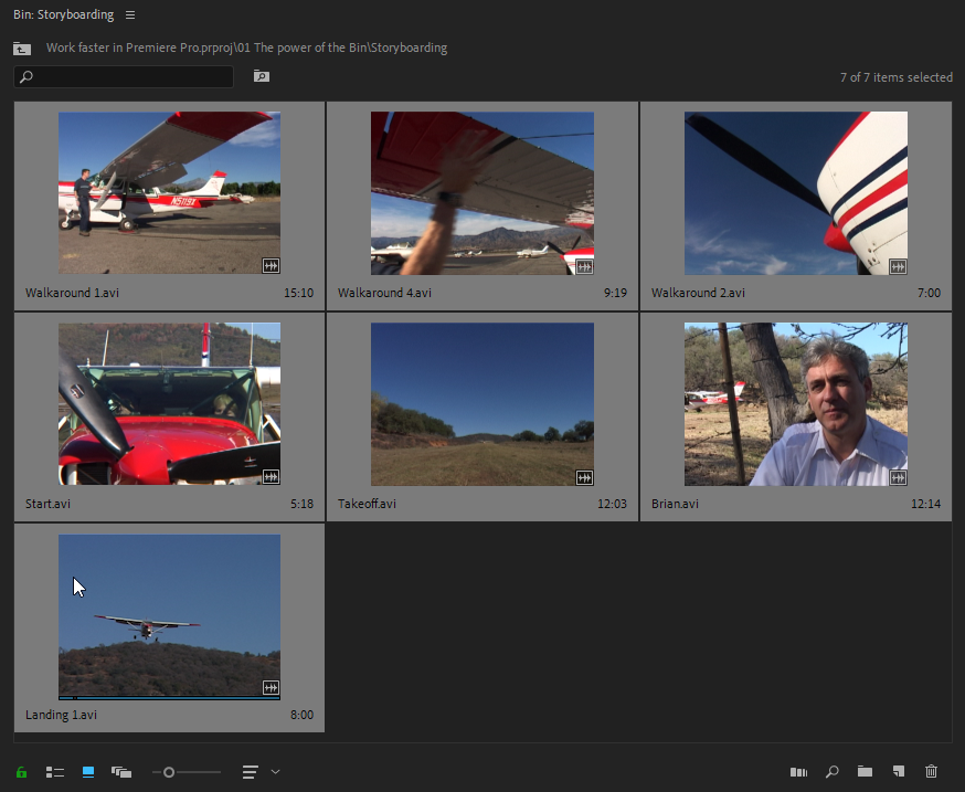 Select the first clip, then Shift-click the last clip.