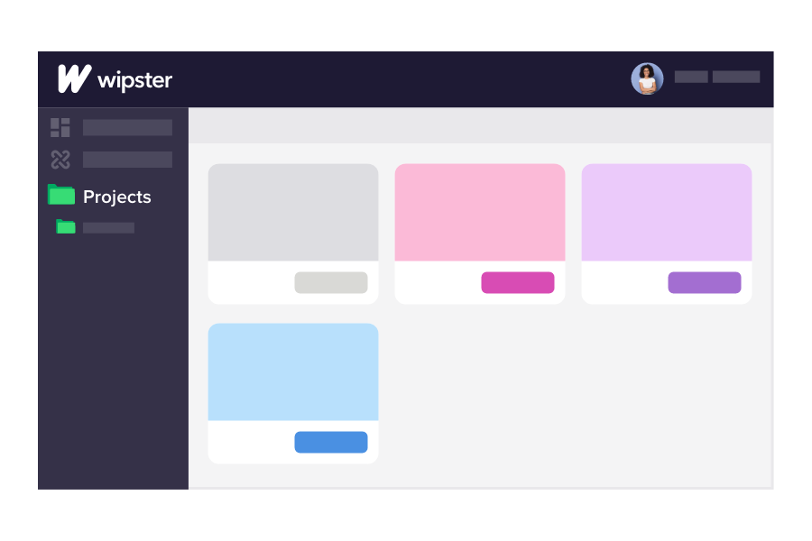 All assets and projects are tracked through stages from ‘Review’, to ‘Working on it’, through to ‘Approved’.