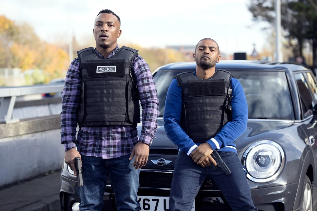 Ashley Walters and Noel Clarke as “Pike & Bishop” Season One Bulletproof Photo Credit: Sky UK Limited/The CW
