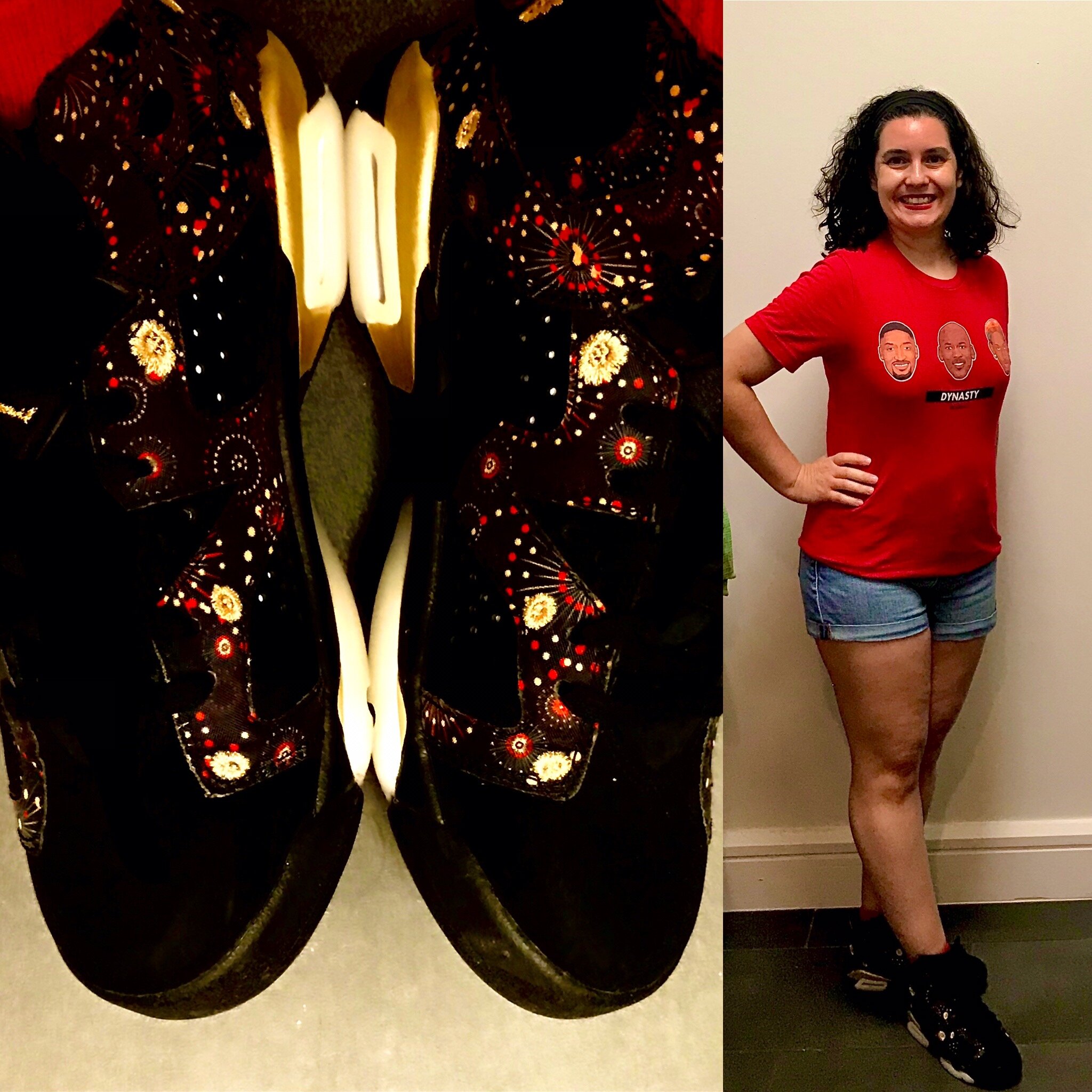 Shorts: Old Navy, Bull Dynasty Tee: Dear BBall, Kicks: Jordan 6 CNY