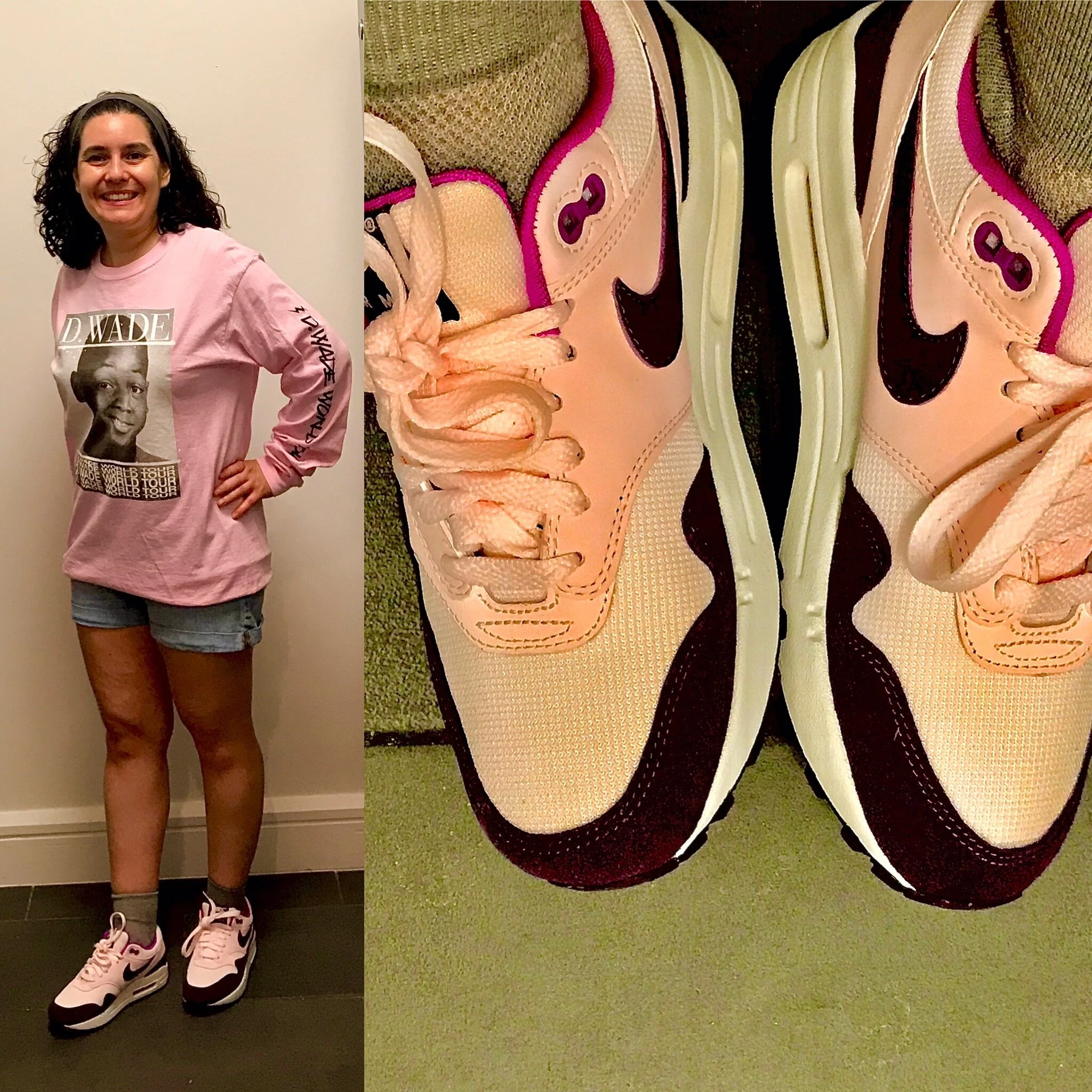 Shorts: Old Navy, Wade Tee: Bleacher Report, Kicks: Nike Air Max 1 Women’s GOAT