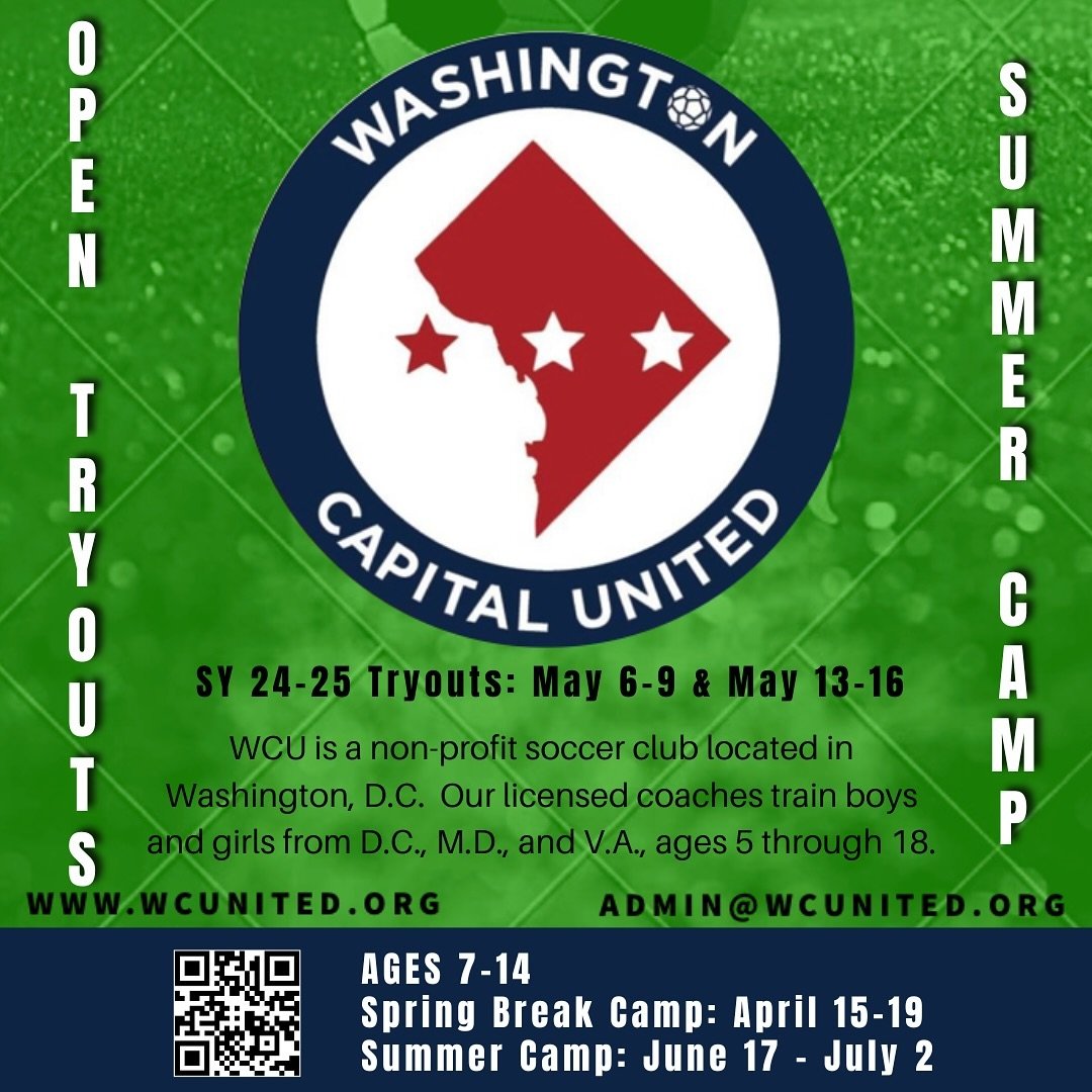 The tryouts schedule is forthcoming. #RegisterToday

#dcareamoms#dcareadads#trinidaddc#capitolhillkids#anacostia#afterschool#soccerskills#dcsports#youthsocceracademy#travelsoccer#soccermoms#soccerdads#futbolista#DCProud#WCUSoccerPride#brentwood#capit