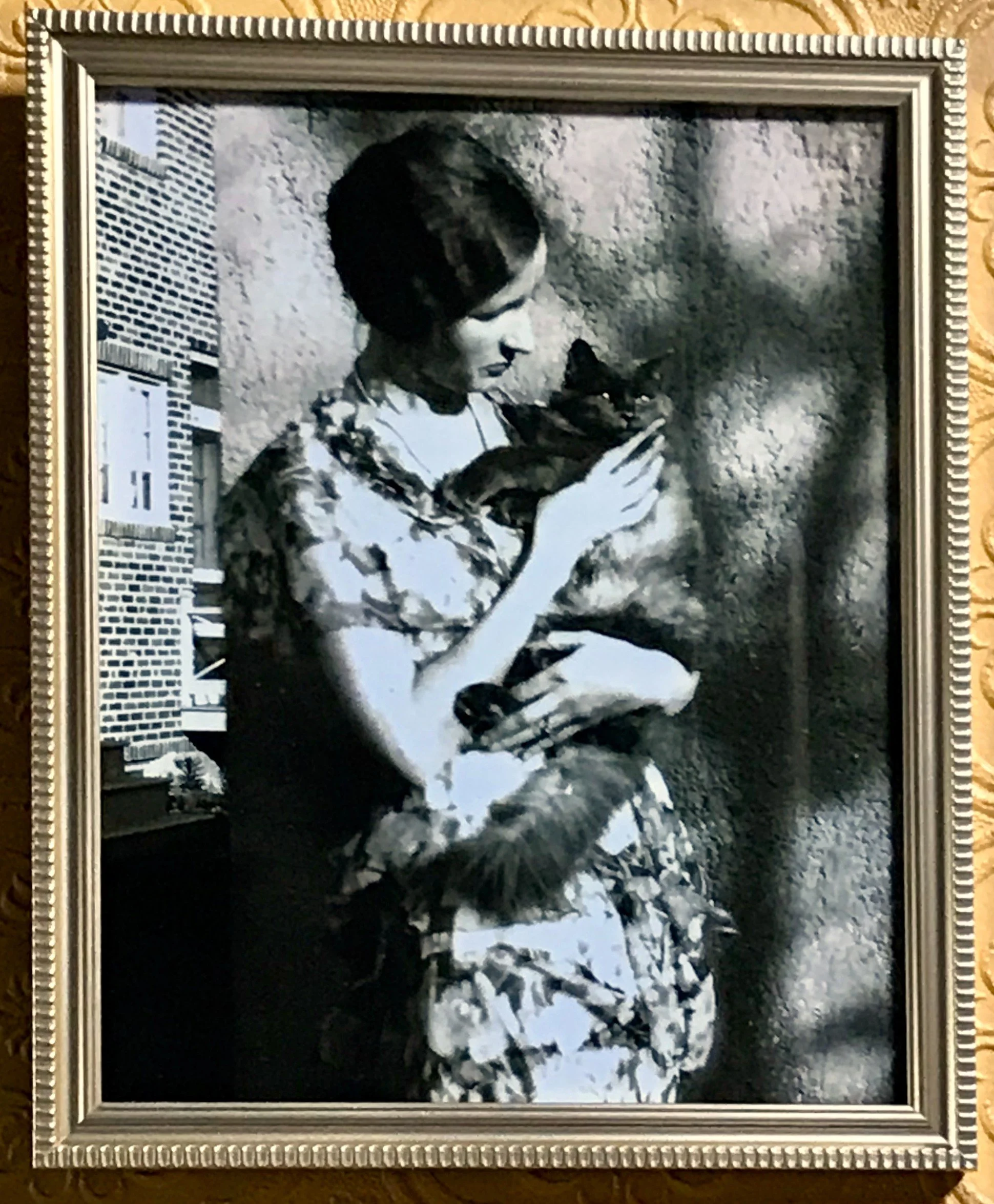 Margaret Clementine Monaghan and cat “Kiki”
