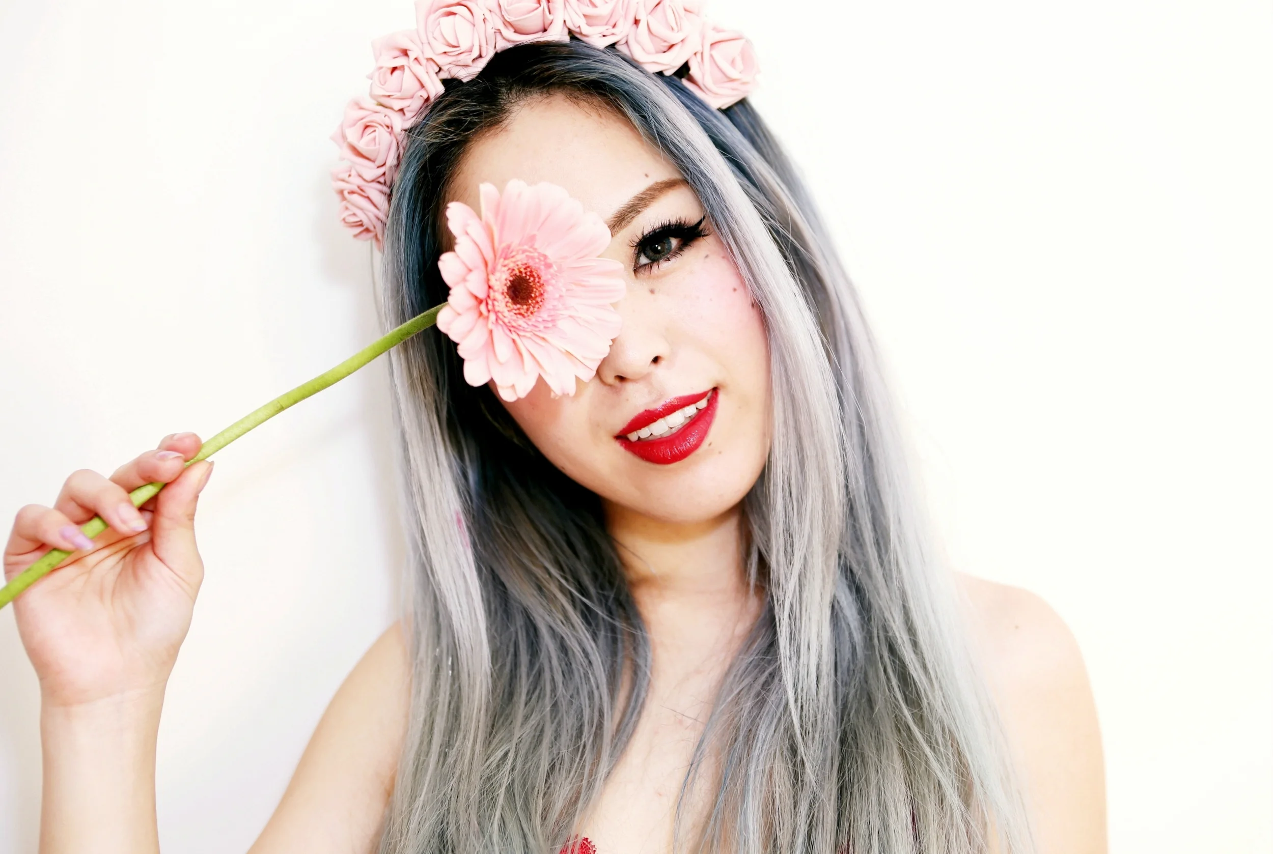 Pink Flower, Sweet Rose Crown