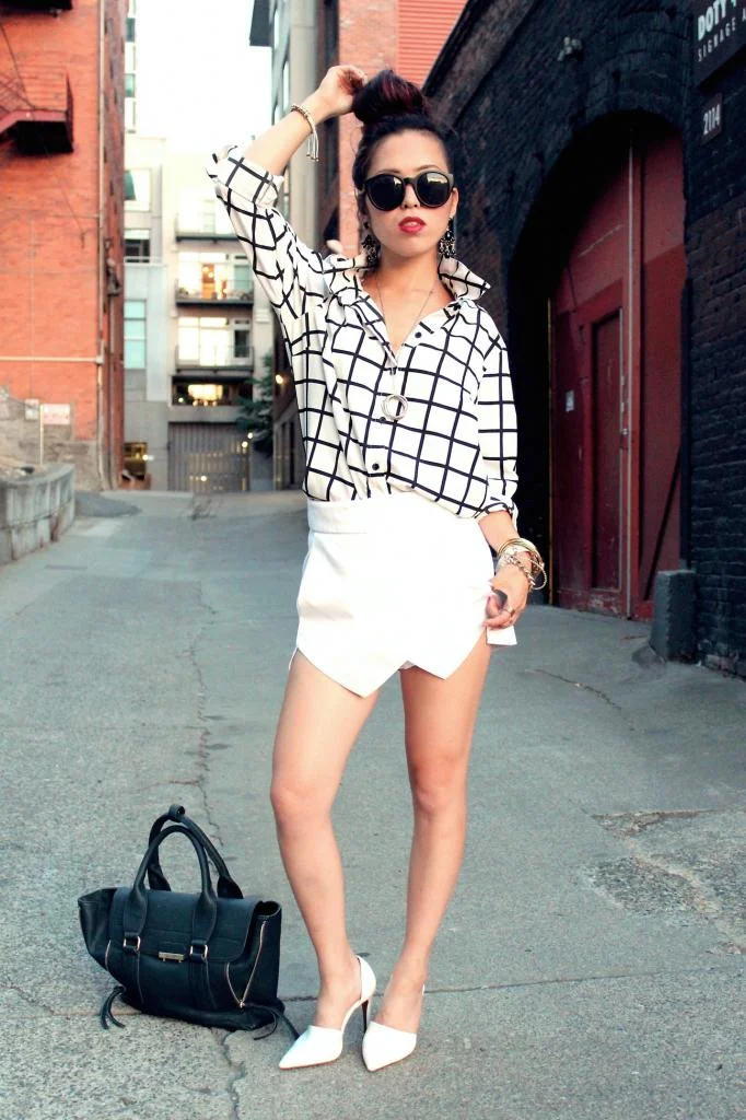 Grid Over White Out