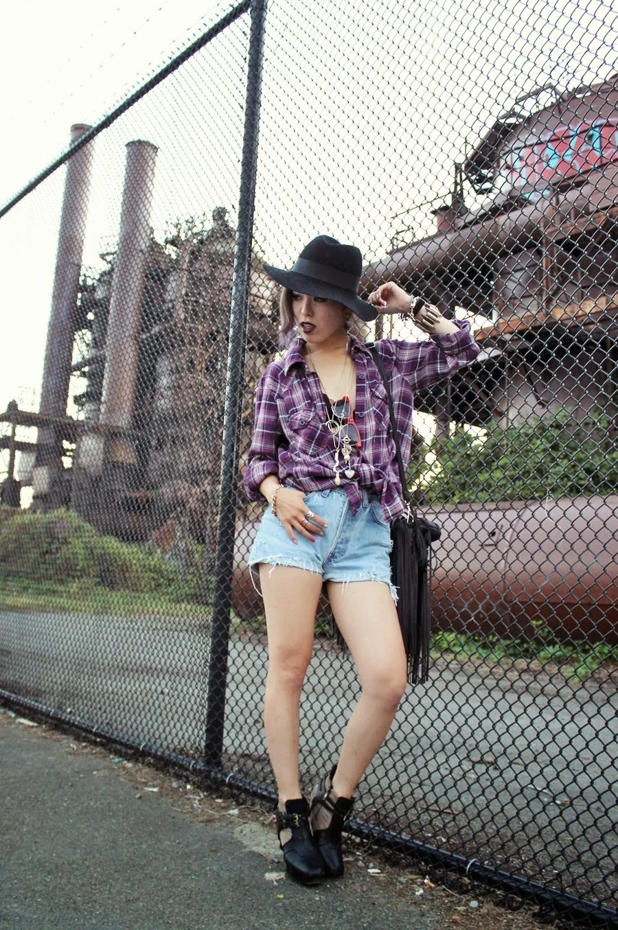 Dark Plaid Grunge