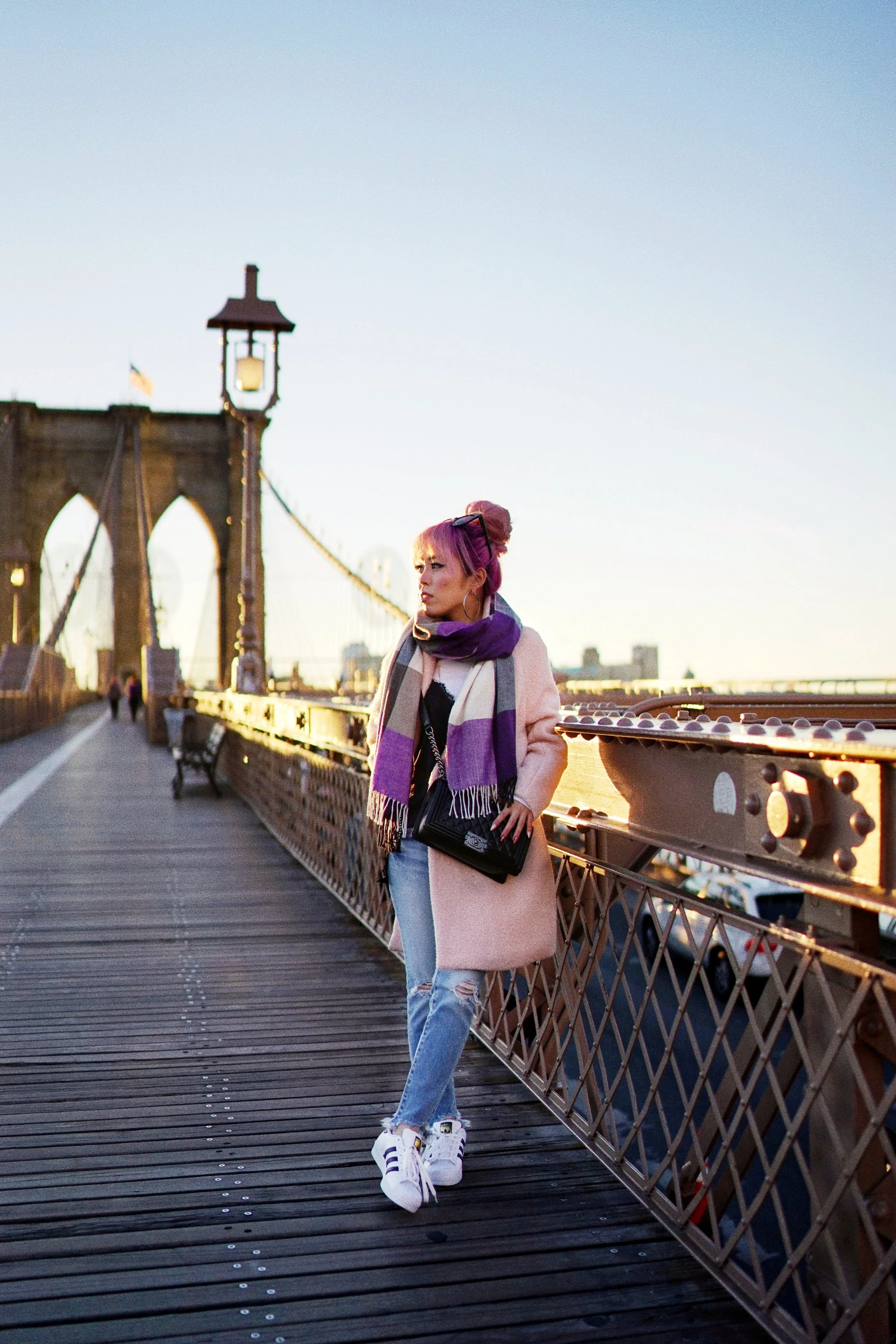 NYC Morning At Brooklyn Bridge