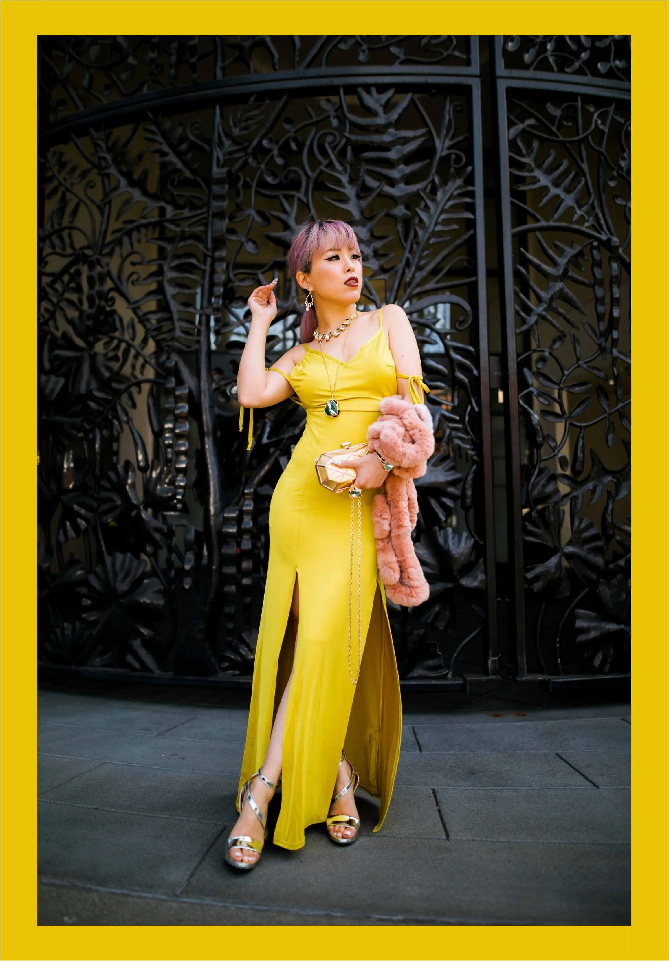Yellow Satin Dream For New Year's Eve