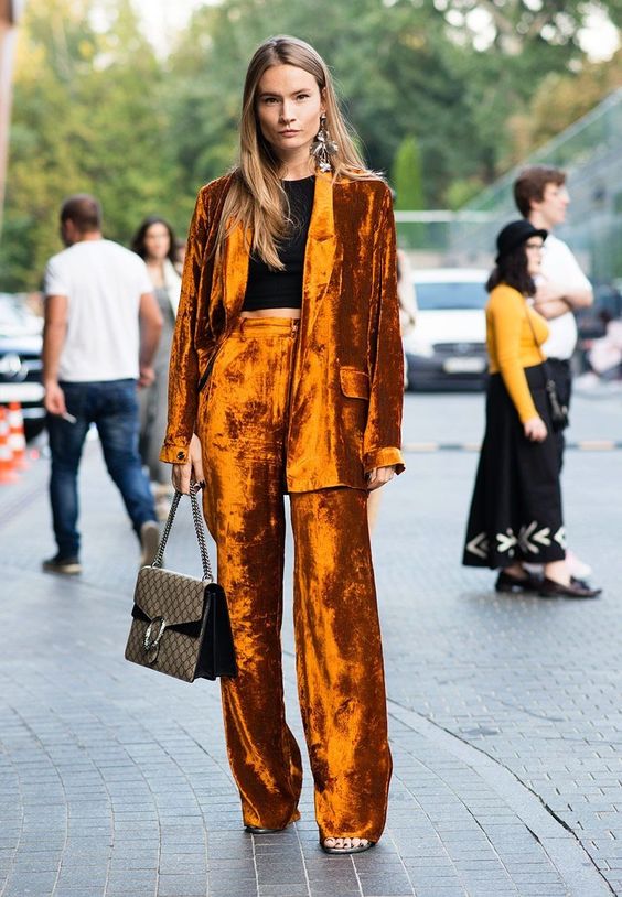 Top Velvet Fashion Trends for winter- aika's Love closet-japanese-seattle style fashion blogger-colored hair- orange velvet street snap.jpg