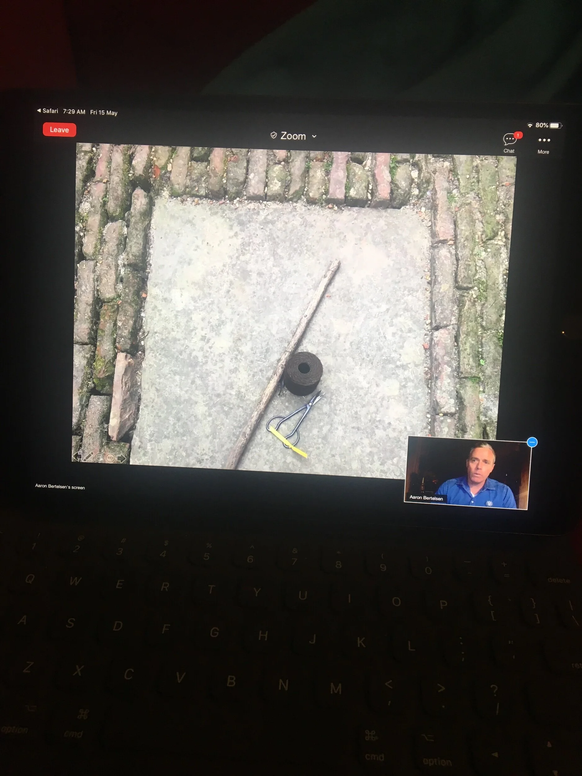 A photo of the zoom lecture.