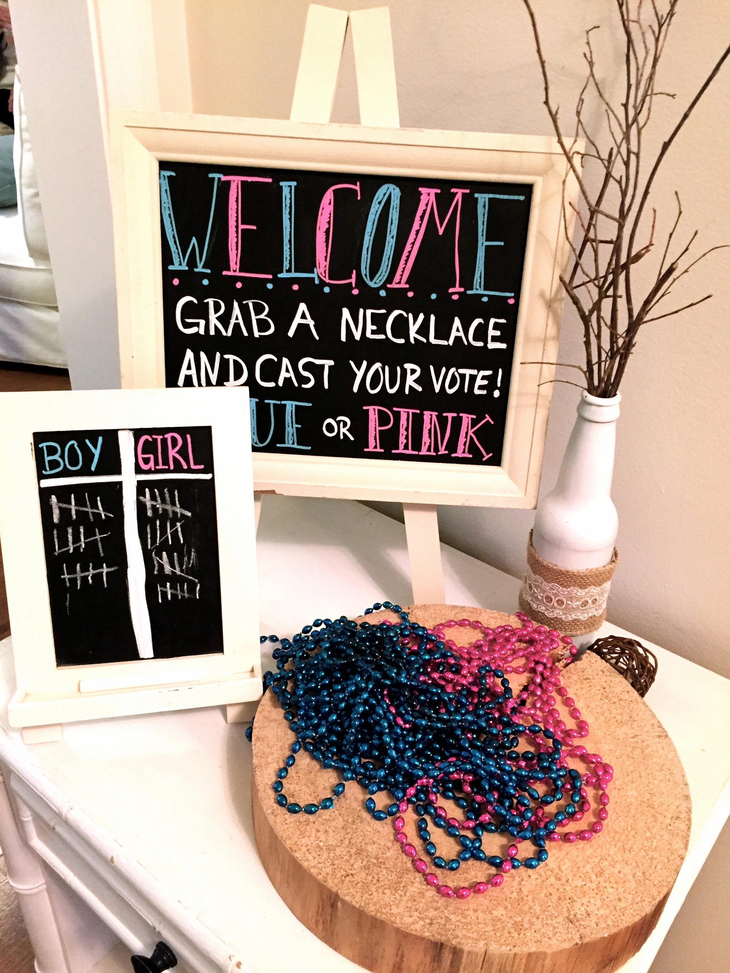 "Blue or Pink What Do You Think?" Gender Reveal Party