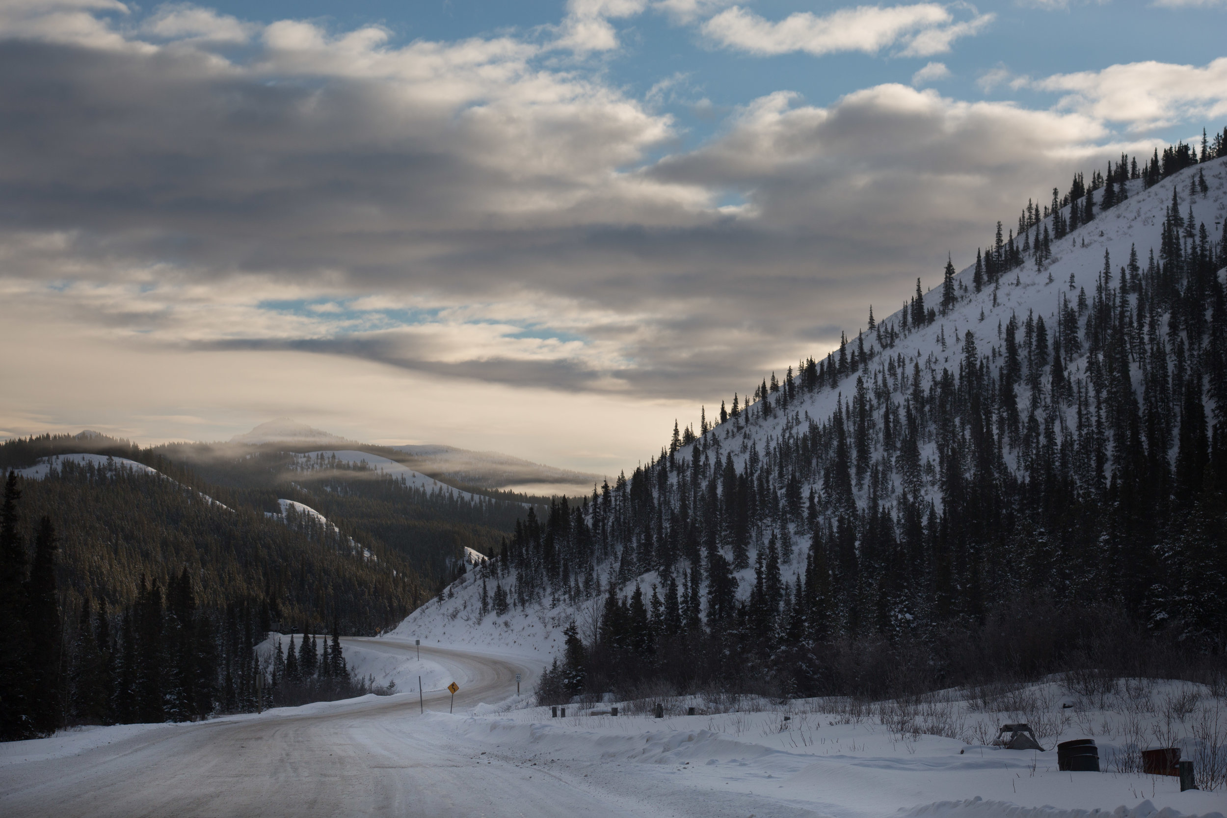  This is like the entire road, stretching on into the distance, wound out behind the car and it seems like you haven't gotten anywhere because the scenery doesn't change all that much. It's incredibly calming, until day three hits and the cabin fever