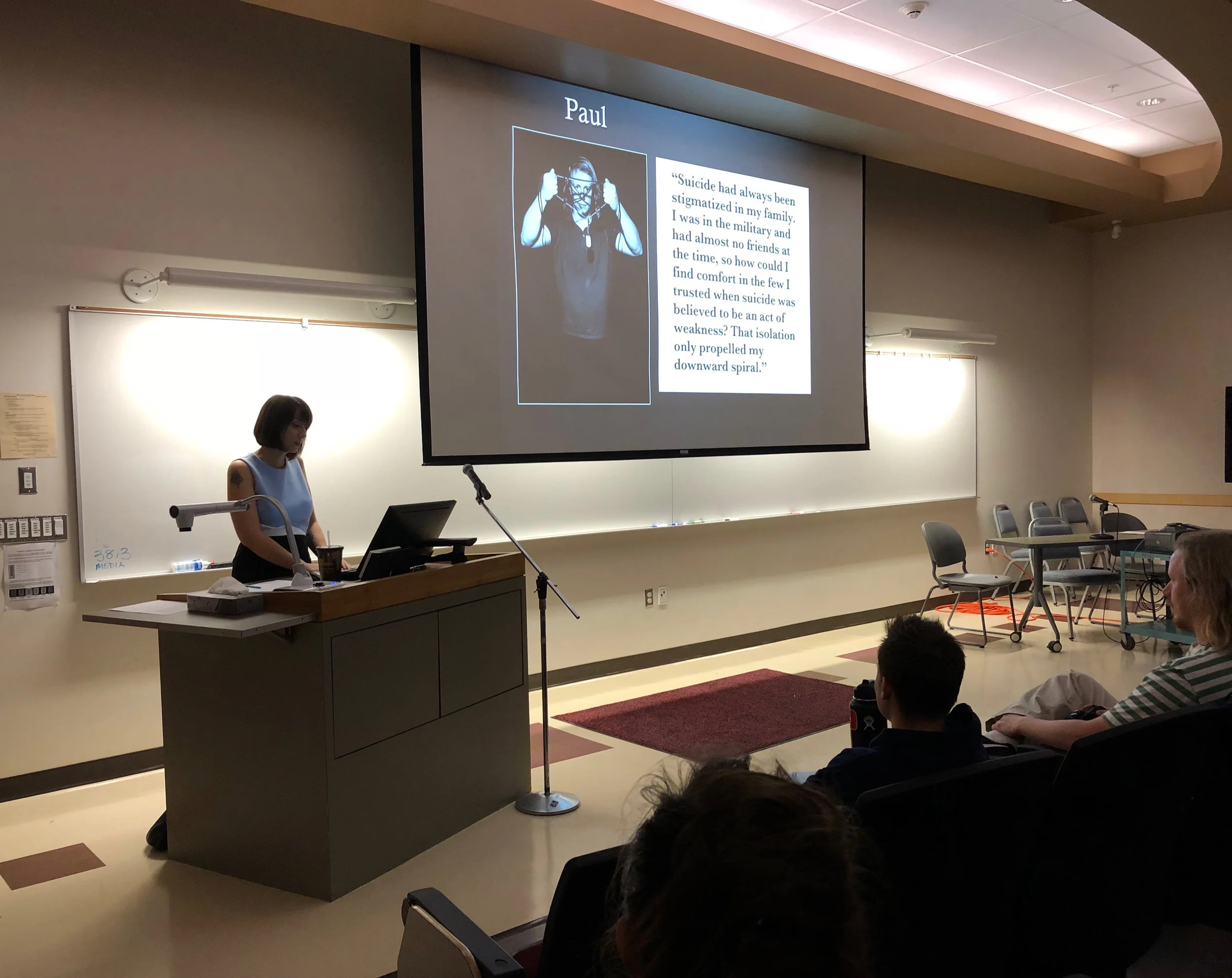 Giving the talk was cool, I reminisced about school and how much it meant to me to explore my art form while addressing my own mental health history through self portrait and other types of photography.