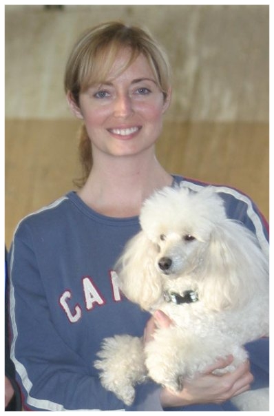Holly receiving Master Agility Champion
