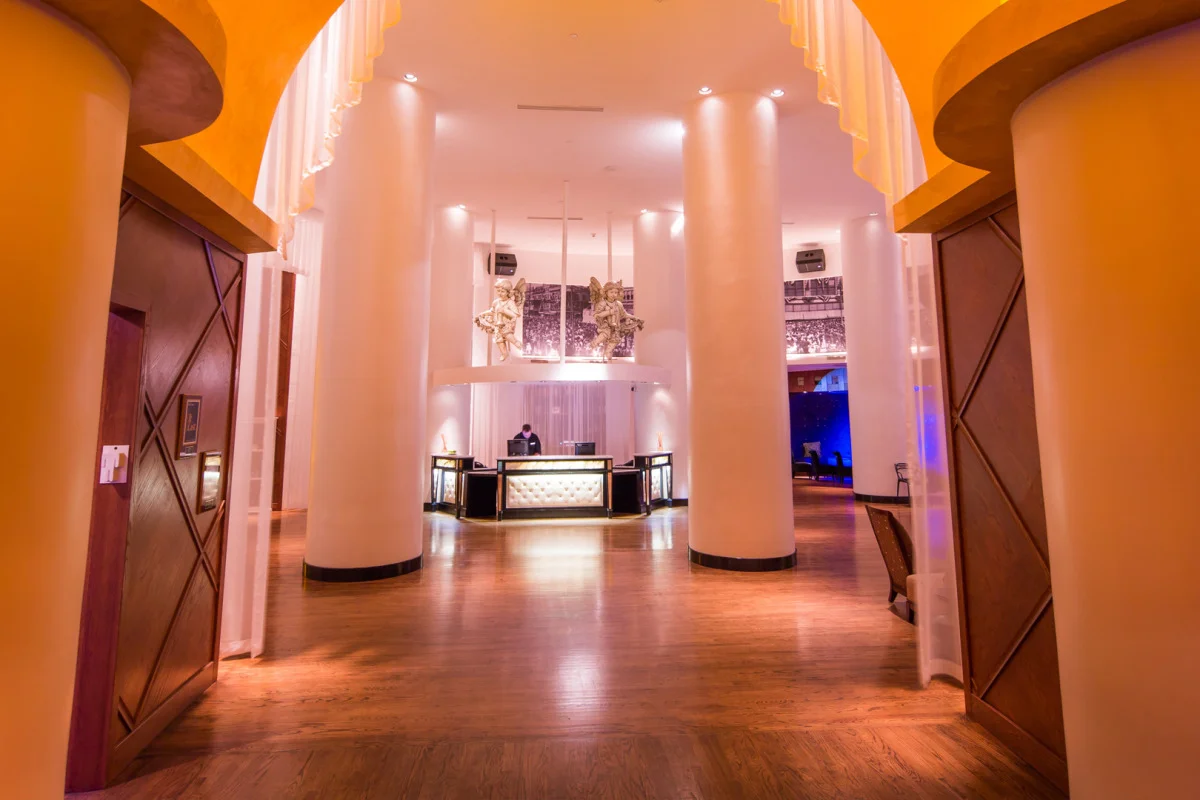 The stylish lobby