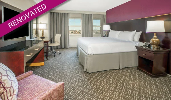 The rooms have new carpet, drapes, beds, bathroom and linens